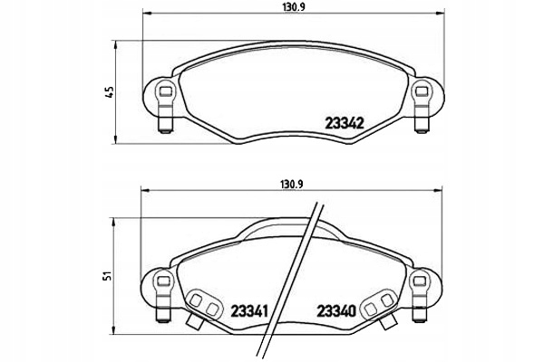Brembo Brzdové Destičky Toyota Yaris 01 – Brembo