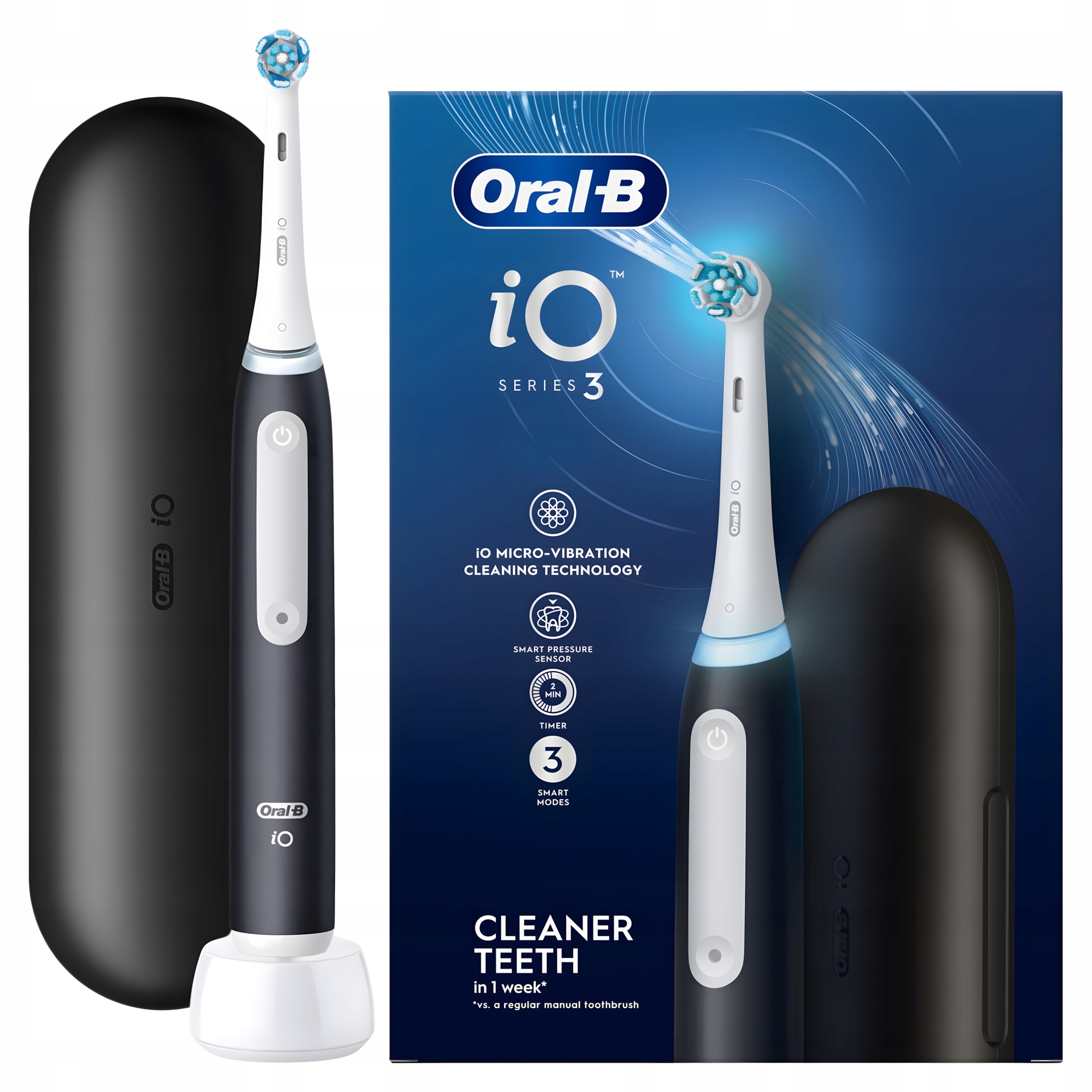 Szczoteczka Magnetyczna do zębów Oral-B iO Series 3 Czarna z Etui