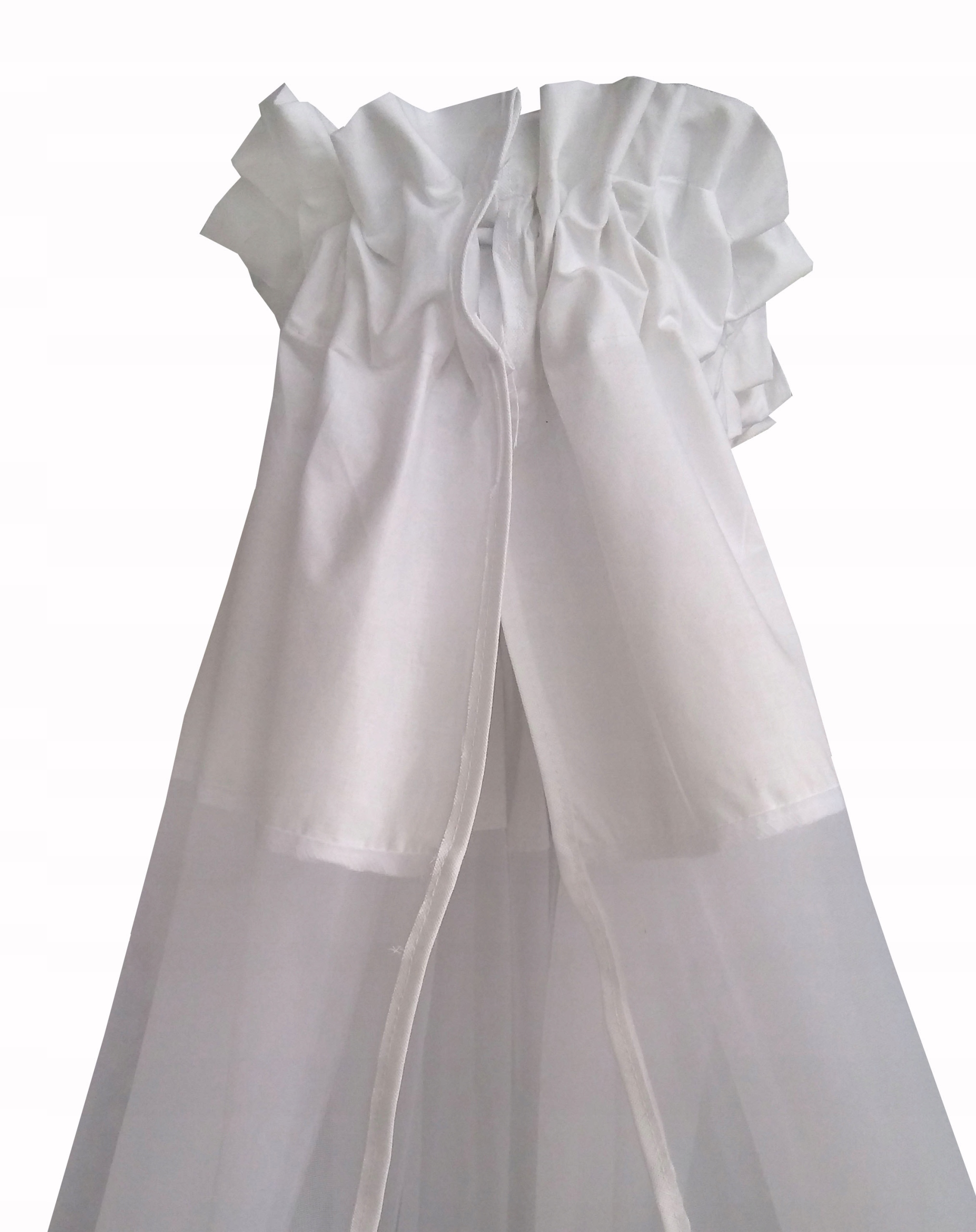 

Baldachim, moskitiera 400x170cm Do łóżeczka biały