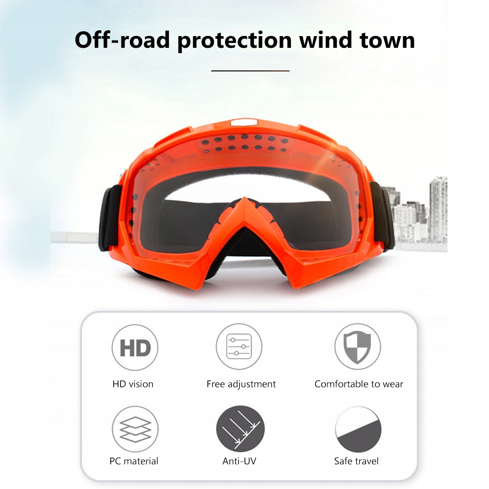 Gogle Motocyklowe, gogle do kasku Producent bez marki