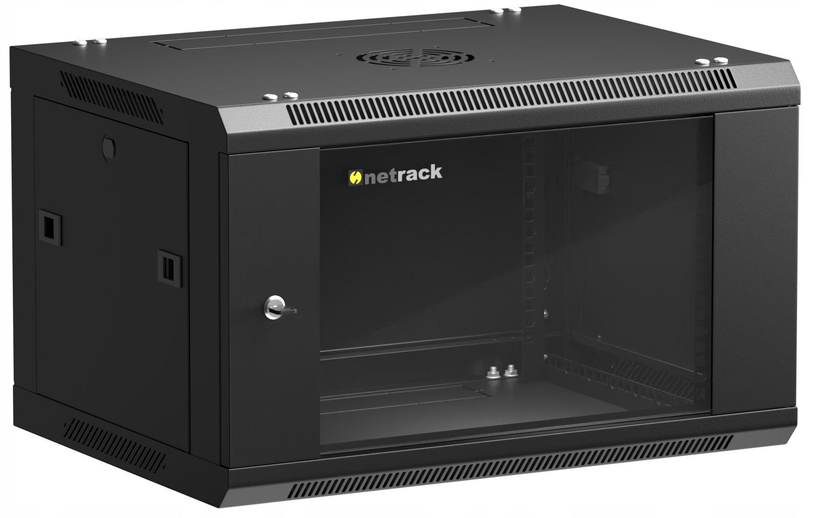 Szafa wisząca Netrack 19” 6U czarna 600x450 mm