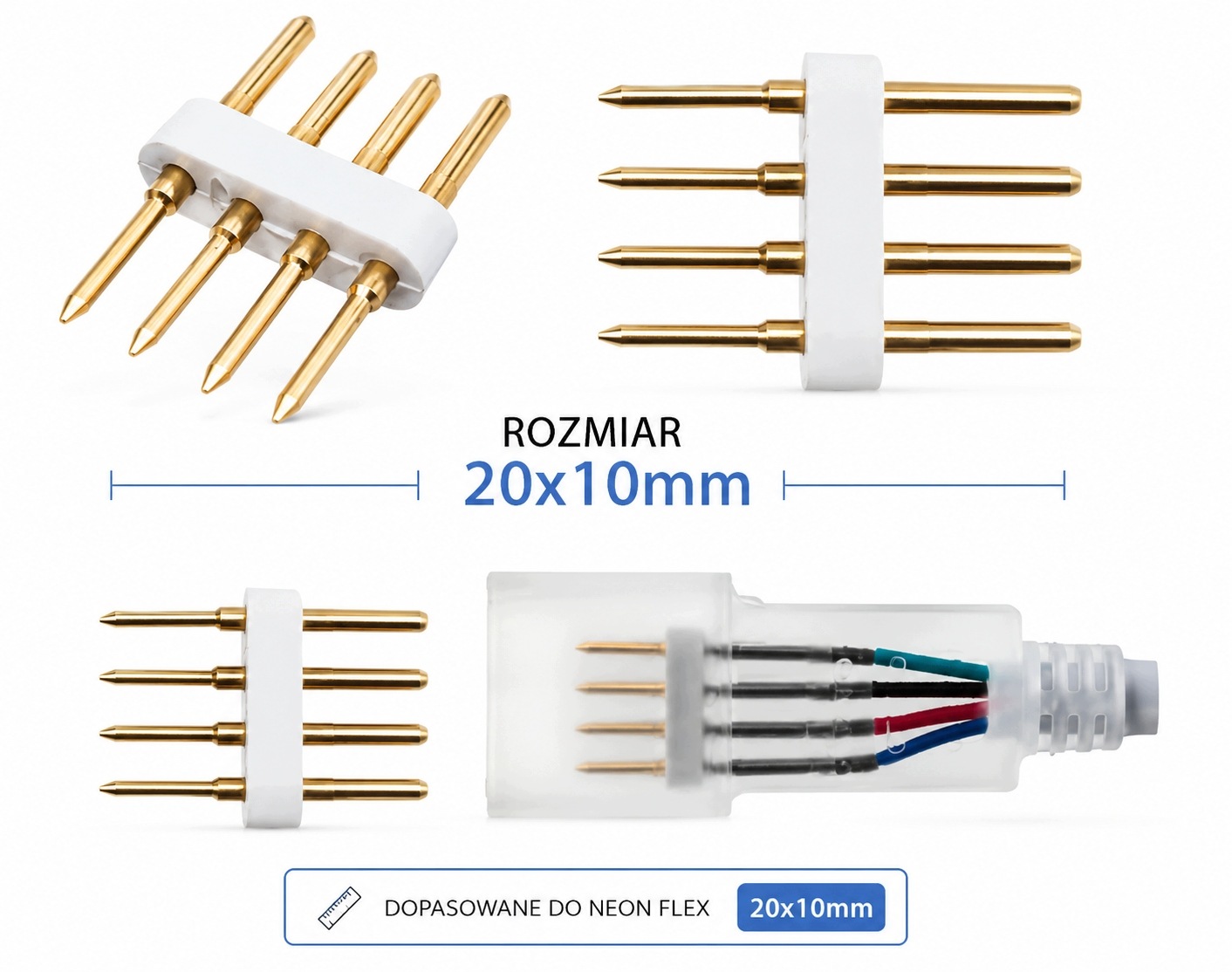 Sterownik do Neon Flex LED RGB z 4-pinowym złączem