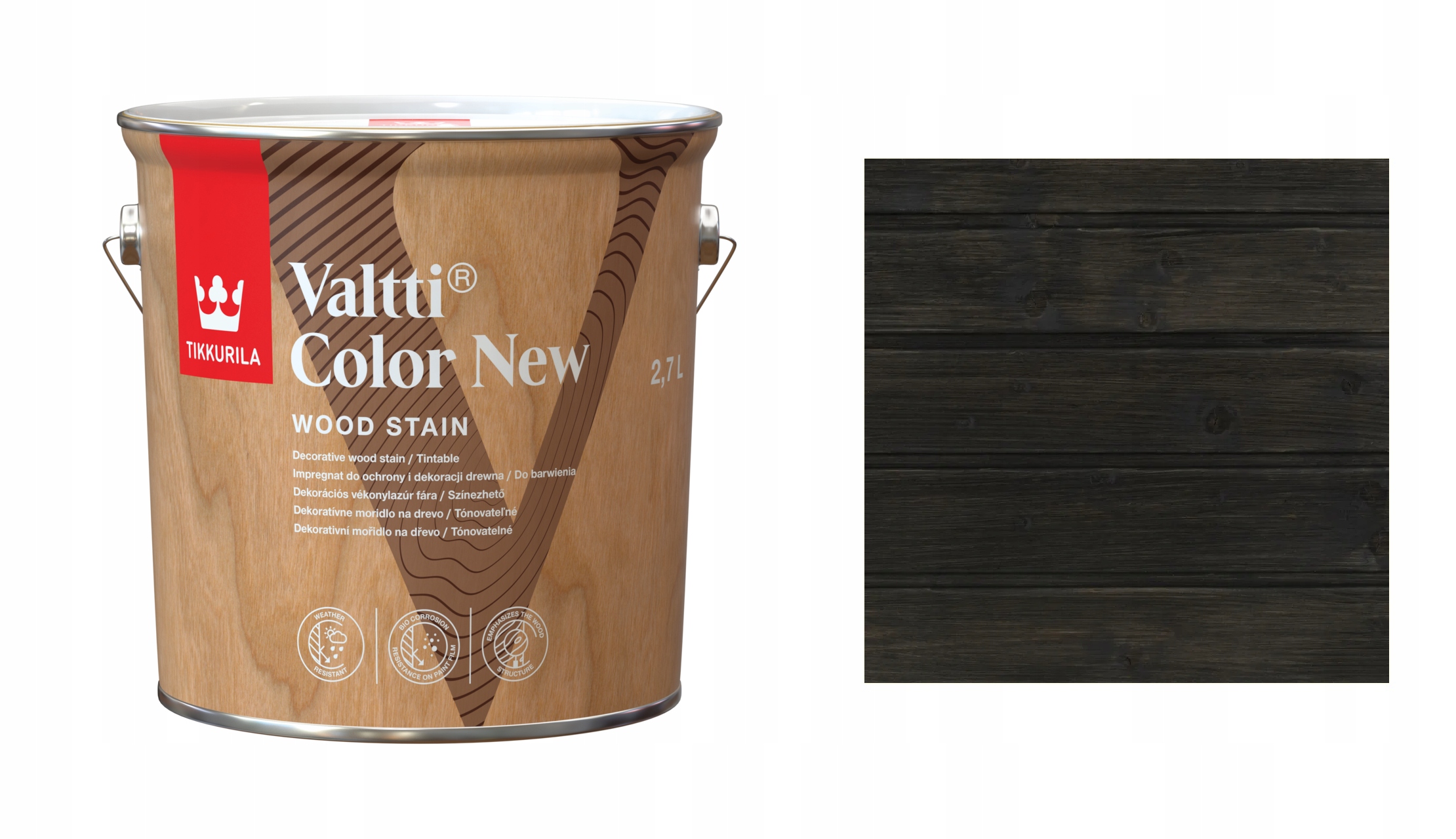 Tikkurila Valtti Color Nový 2,7L 219A Ochranná Impregnace Proti Datelovi Černému