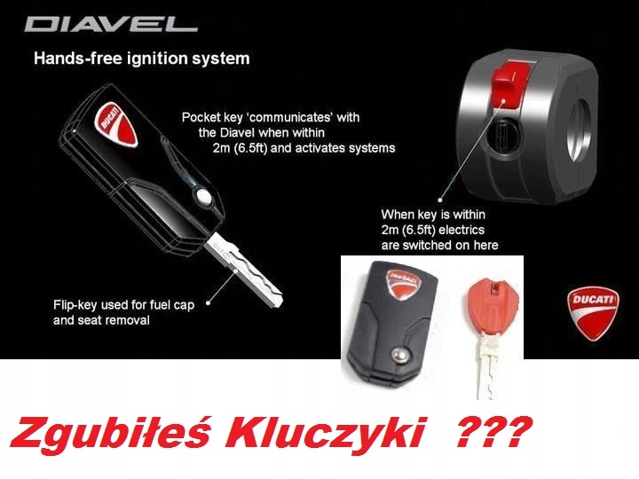 Kluczyk Ducati Diavel Multistrada Programowanie