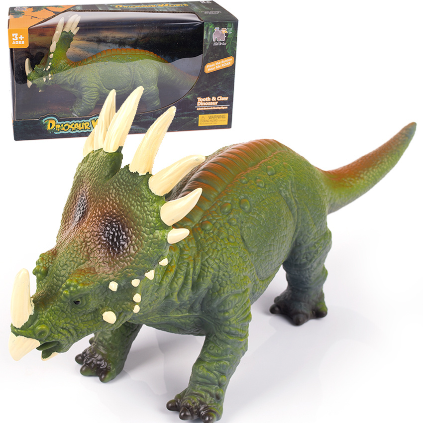

Duża Figurka Dinozaur Z Dźwiękiem Triceratop