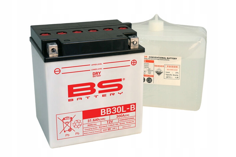 Bs Battery Vysoko výkonná batéria s kyselinovým obalom BB30L-B 310552