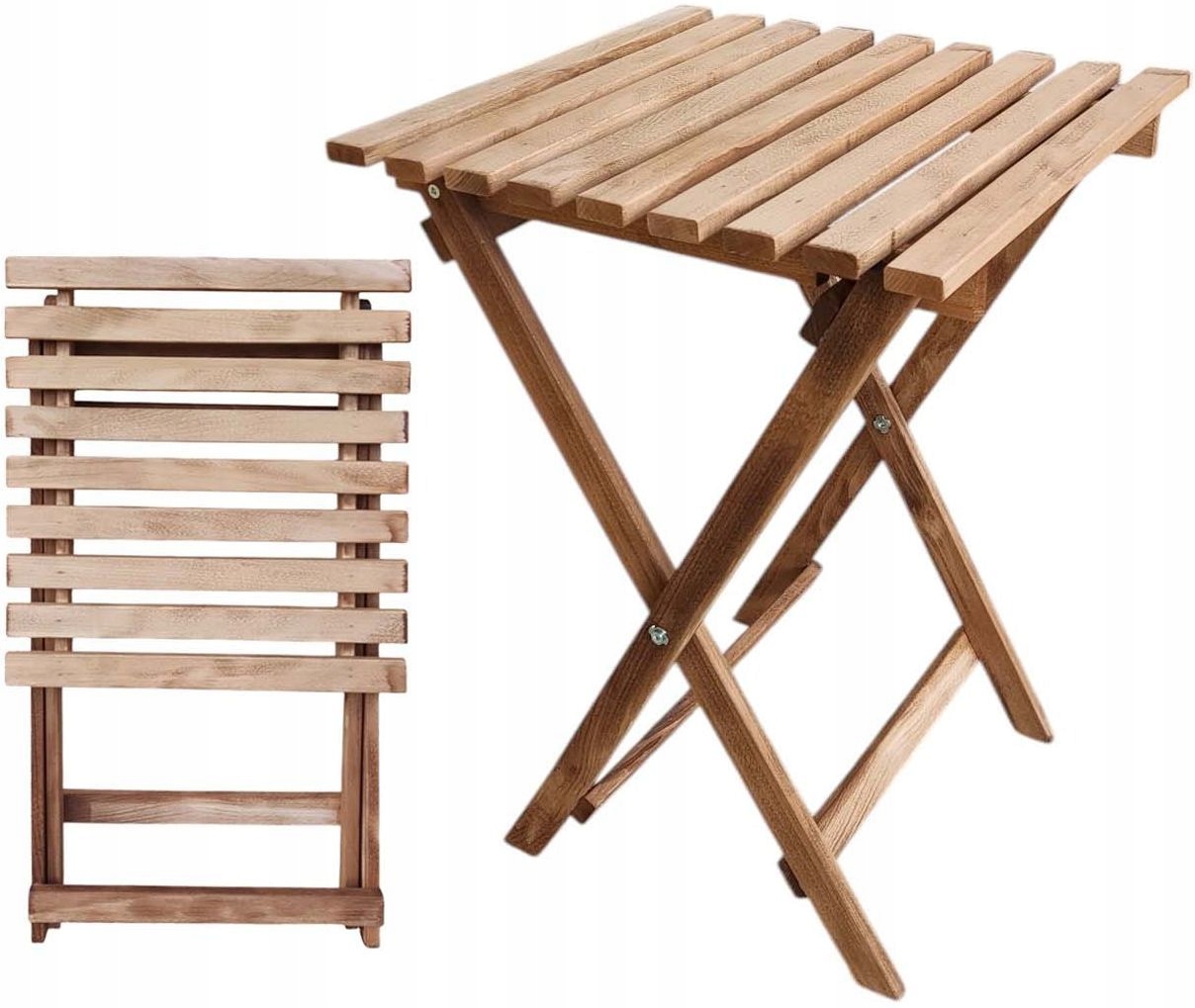 Stolik Składany Drewniany Kawowy Stół Do Ogrodu Ogrodowy Balkonowy