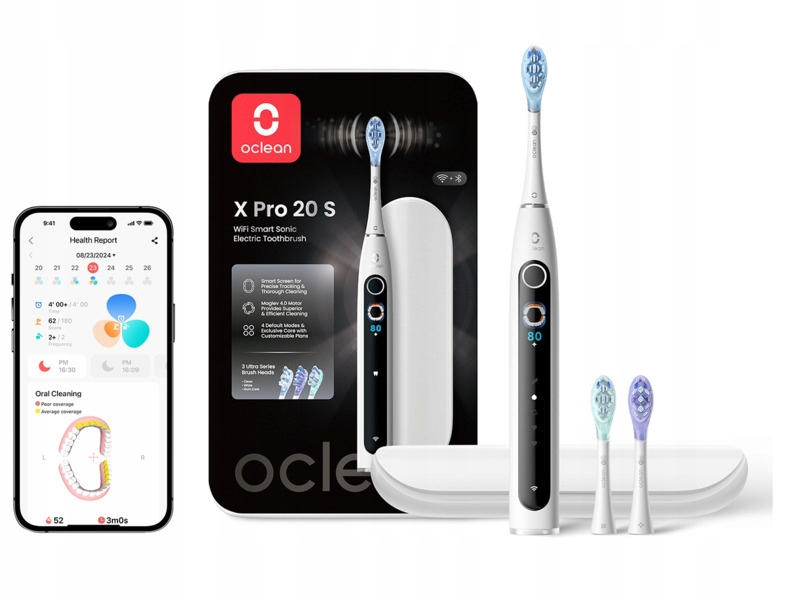 Szczoteczka soniczna Oclean X Pro 20 Biały 3 końcówki etui