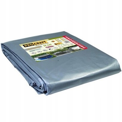Plandeka Procraft ST10x15 200g/m² wodoodporna z siatką 10x15 m srebrna
