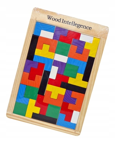 

Drewniane Puzzle układanka Tetris klocki 40el