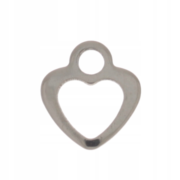 Zawieszka Stal Chirurgiczna serce 12x10.5mm 10szt