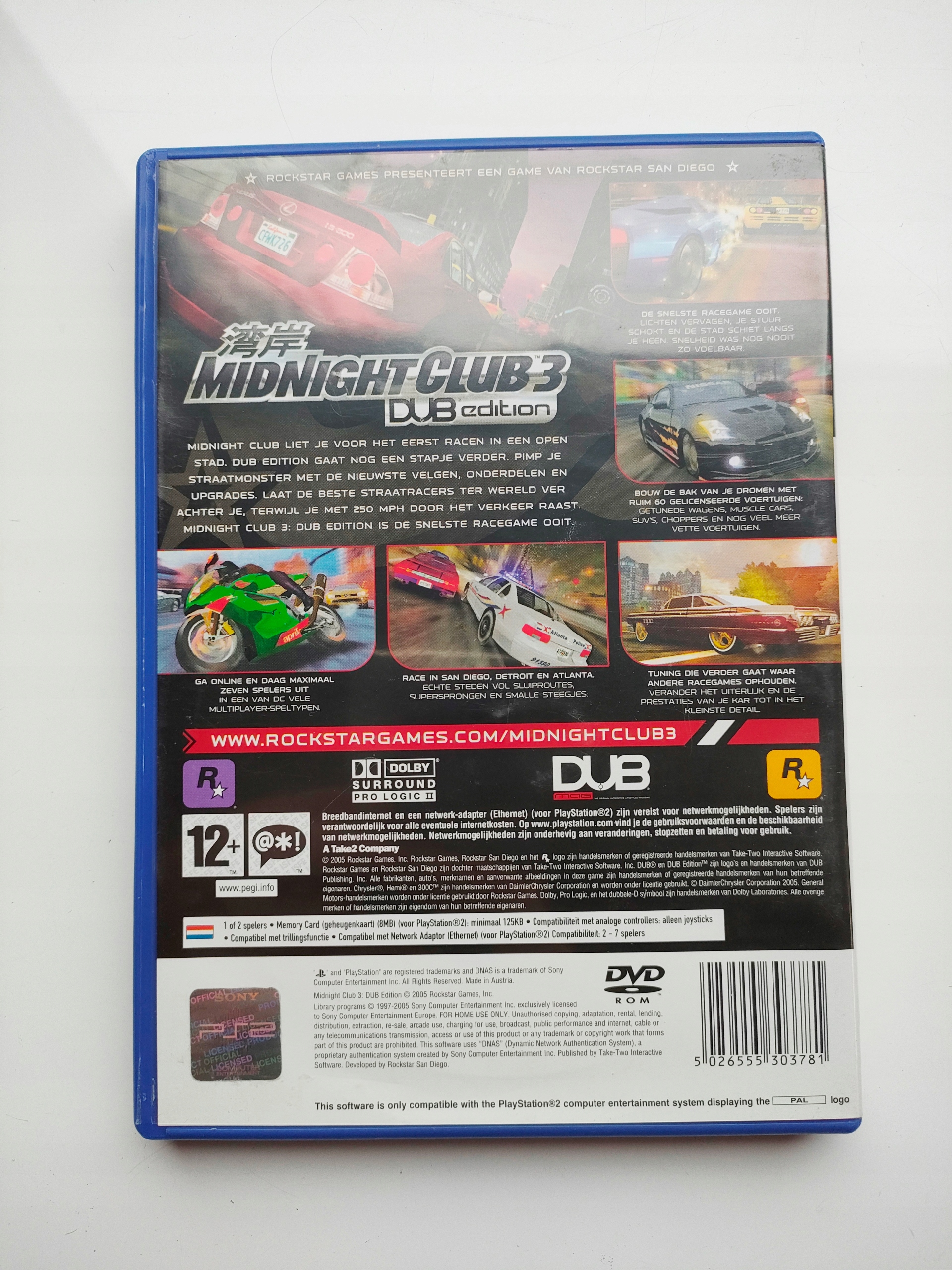 *** MIDNIGHT CLUB 3 DUB EDITION PLAYSTATION 2 PS2 *** Platforma Sony PlayStation 2 (PS2)