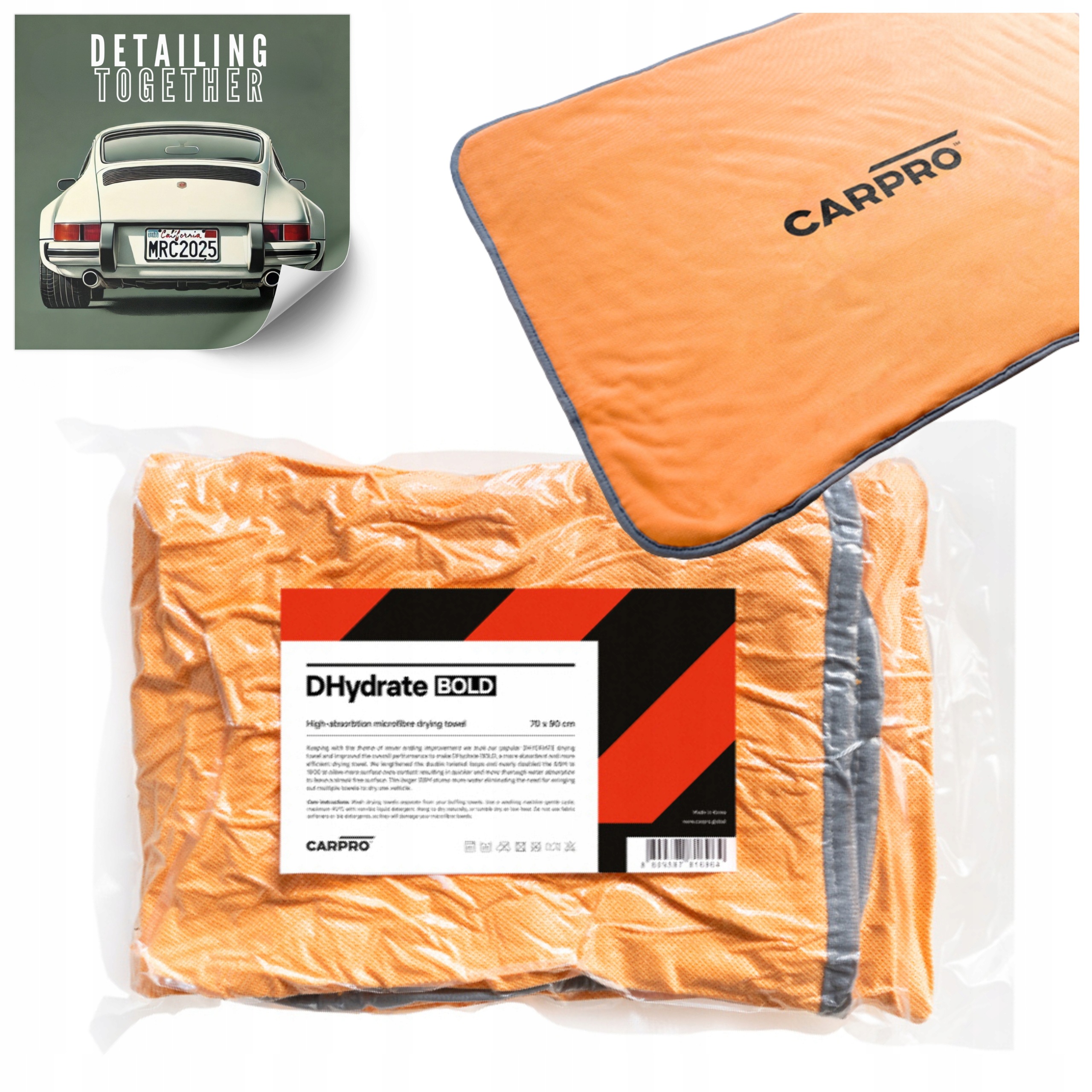 Ręcznik Do Osuszania Auta Carpro Dhydrate Bold Towel Mf 70x90cm 1000gsm