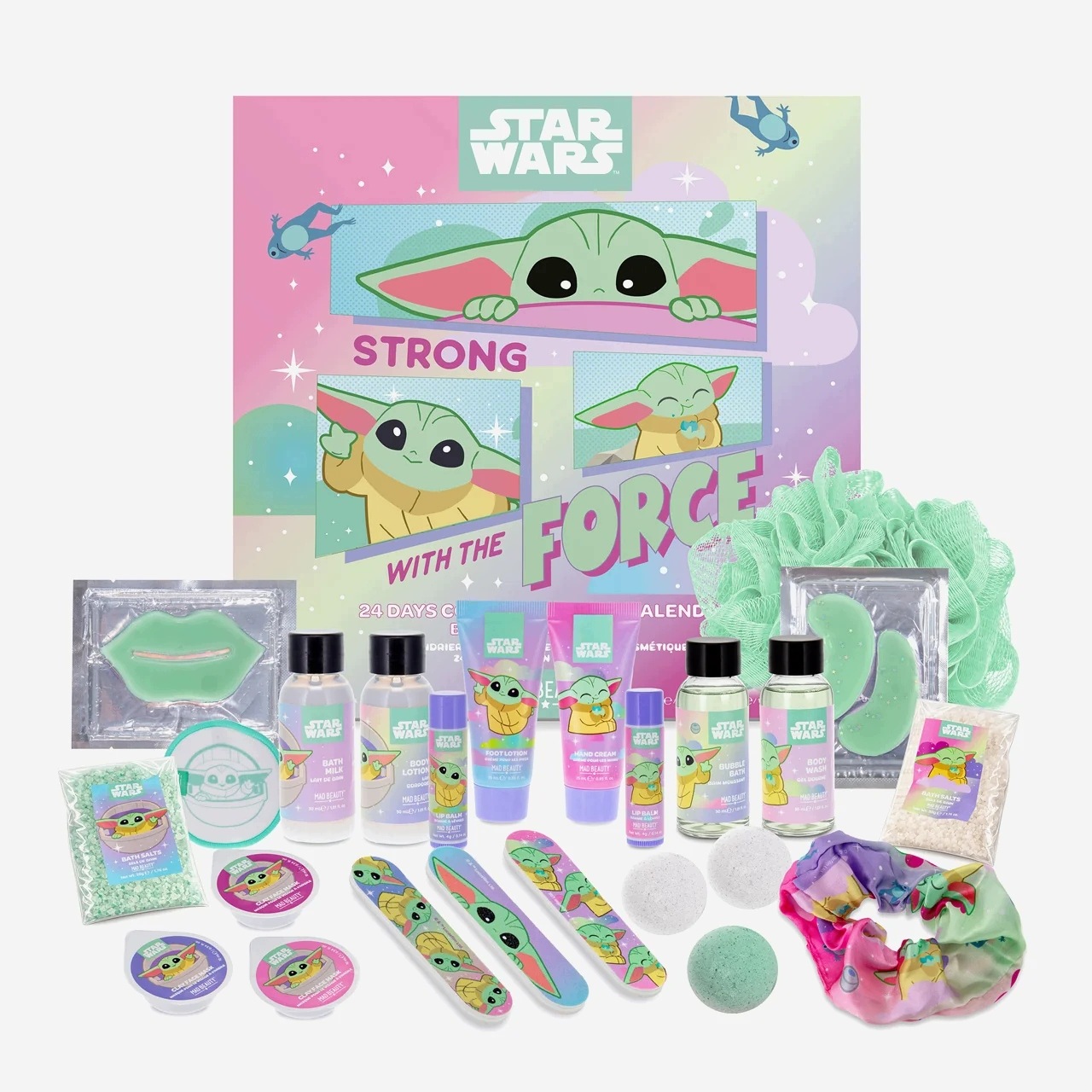 Адвент-календарь Star Wars Grogu, 24 средства детской косметики для ухода и ванны
