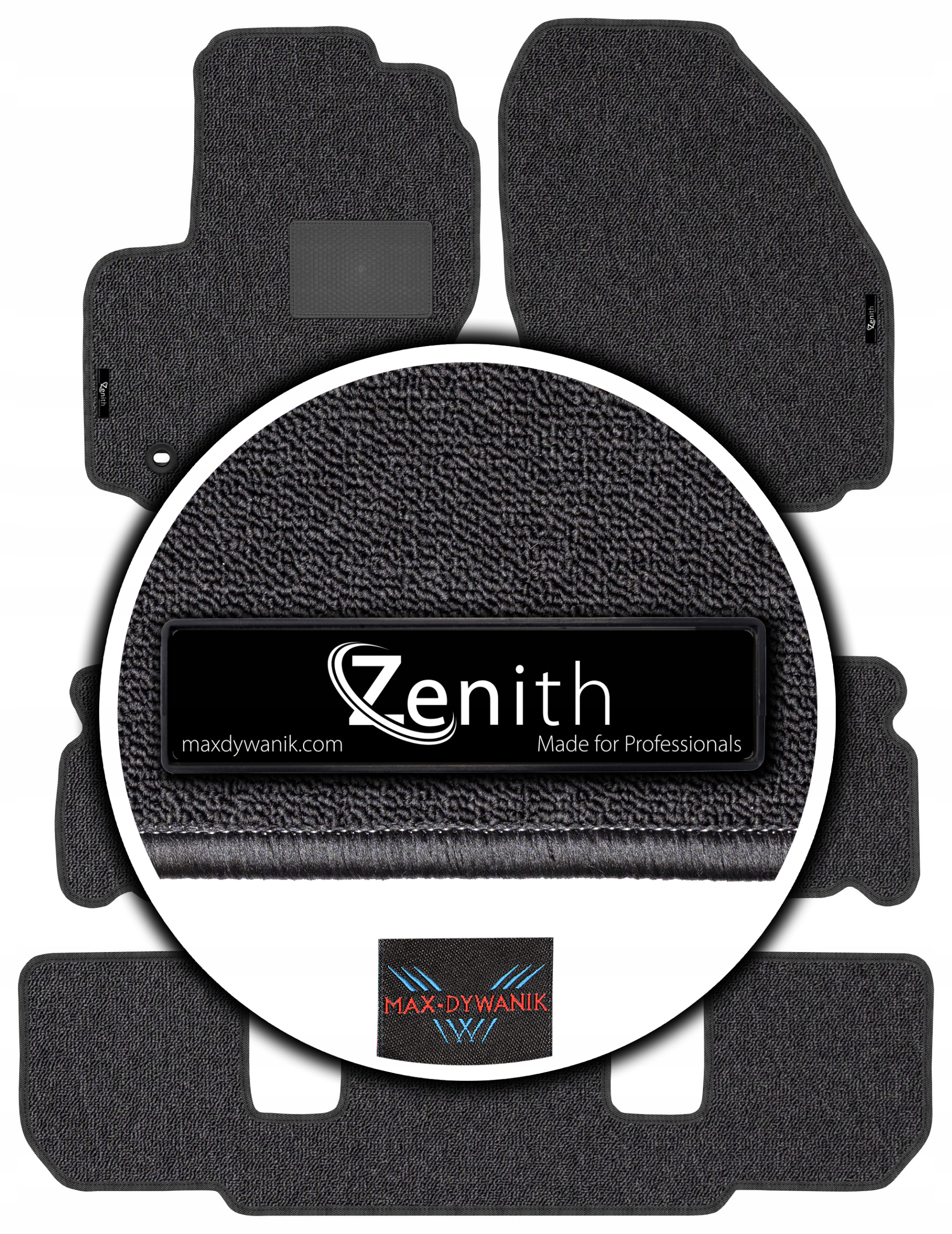 Ford S-Max I 7os 2006-2010 Koberce do auta Max-dywanik Zenith