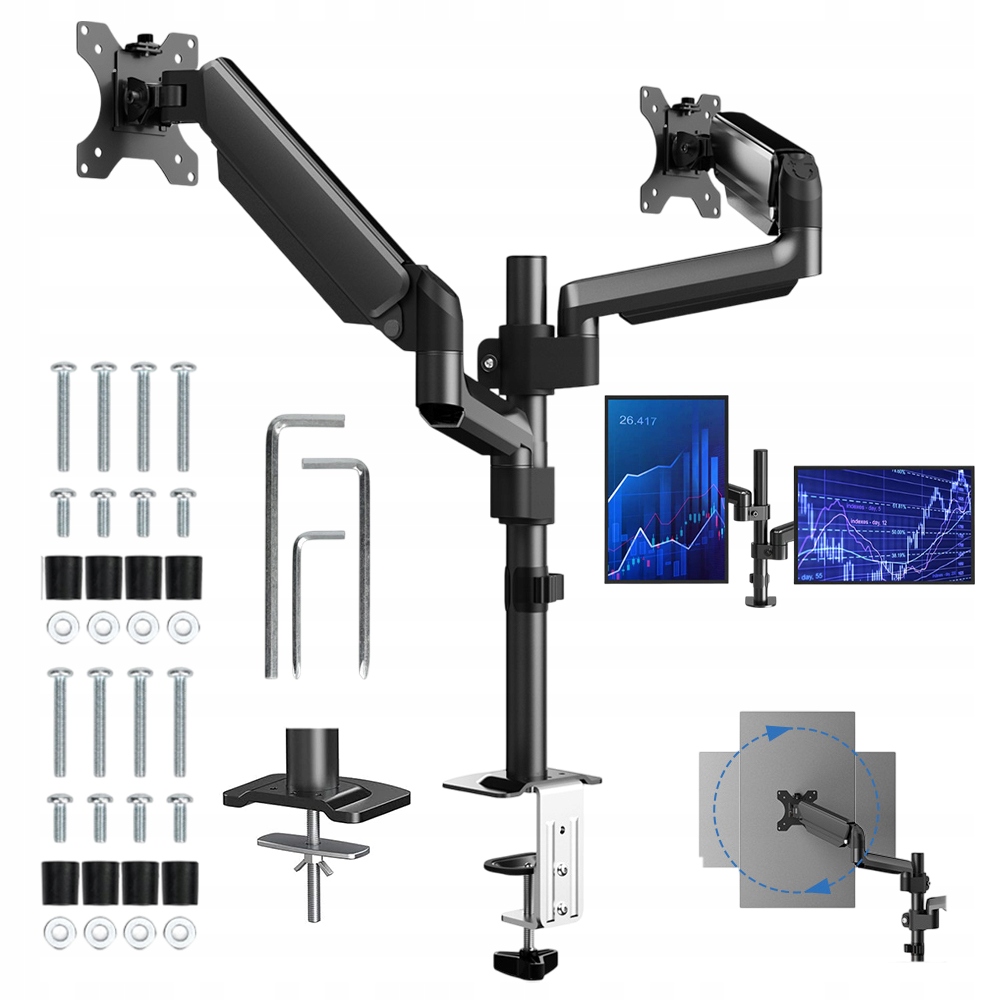 Otočný Držák Na Monitor Na Stůl Nastavitelný 13”-32"