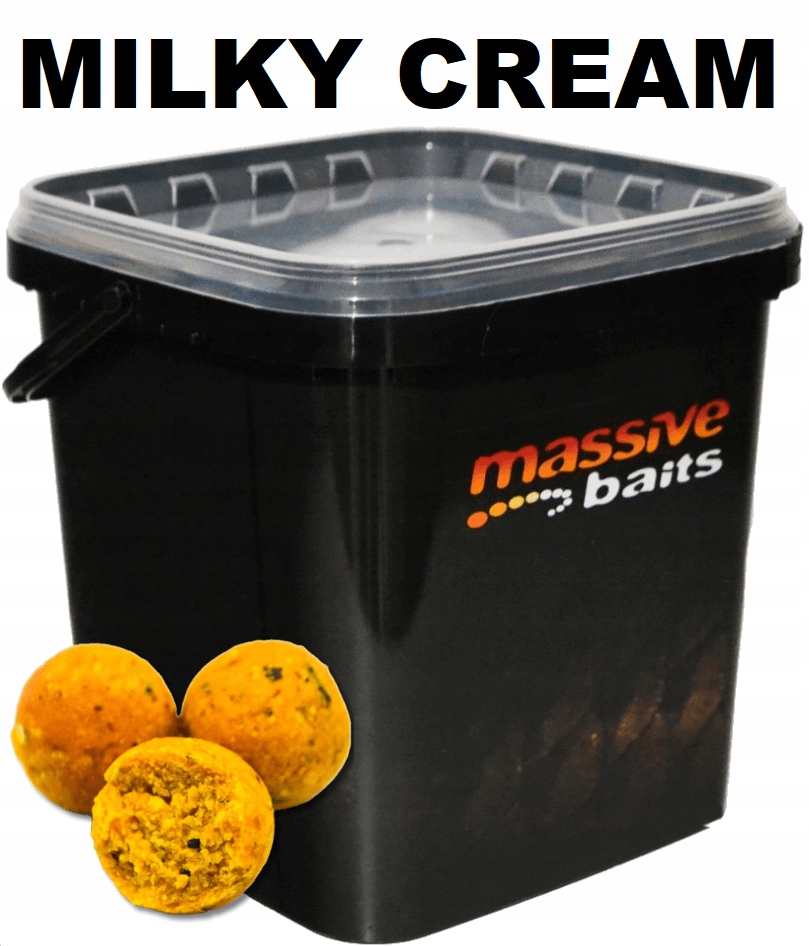 Boilies Massive Baits 18 mm 10 kg Kbelík Milky Cream