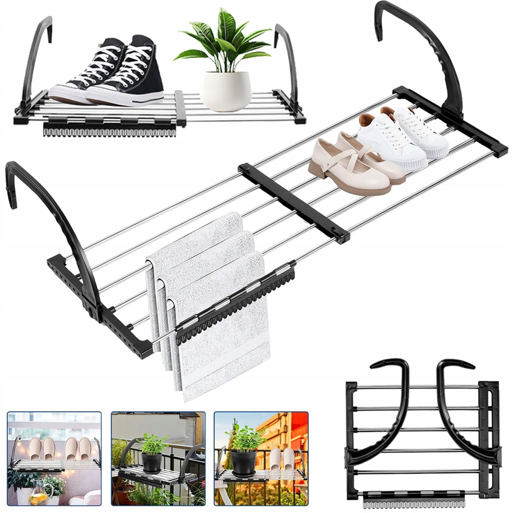 Levně Sušák K Zavěšení Na Balkon, Skládací, Nerezová Ocel