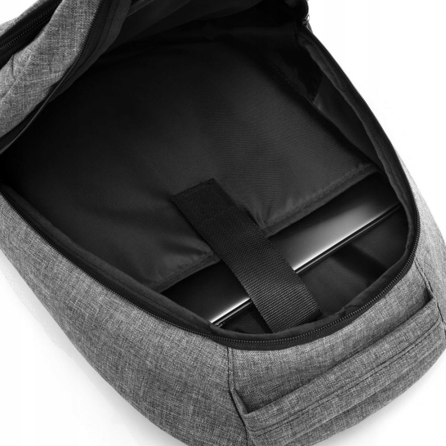 Szary zestaw 2w1 plecak i mała torebka na ramię Szerokość (dłuższy bok) 30 cm