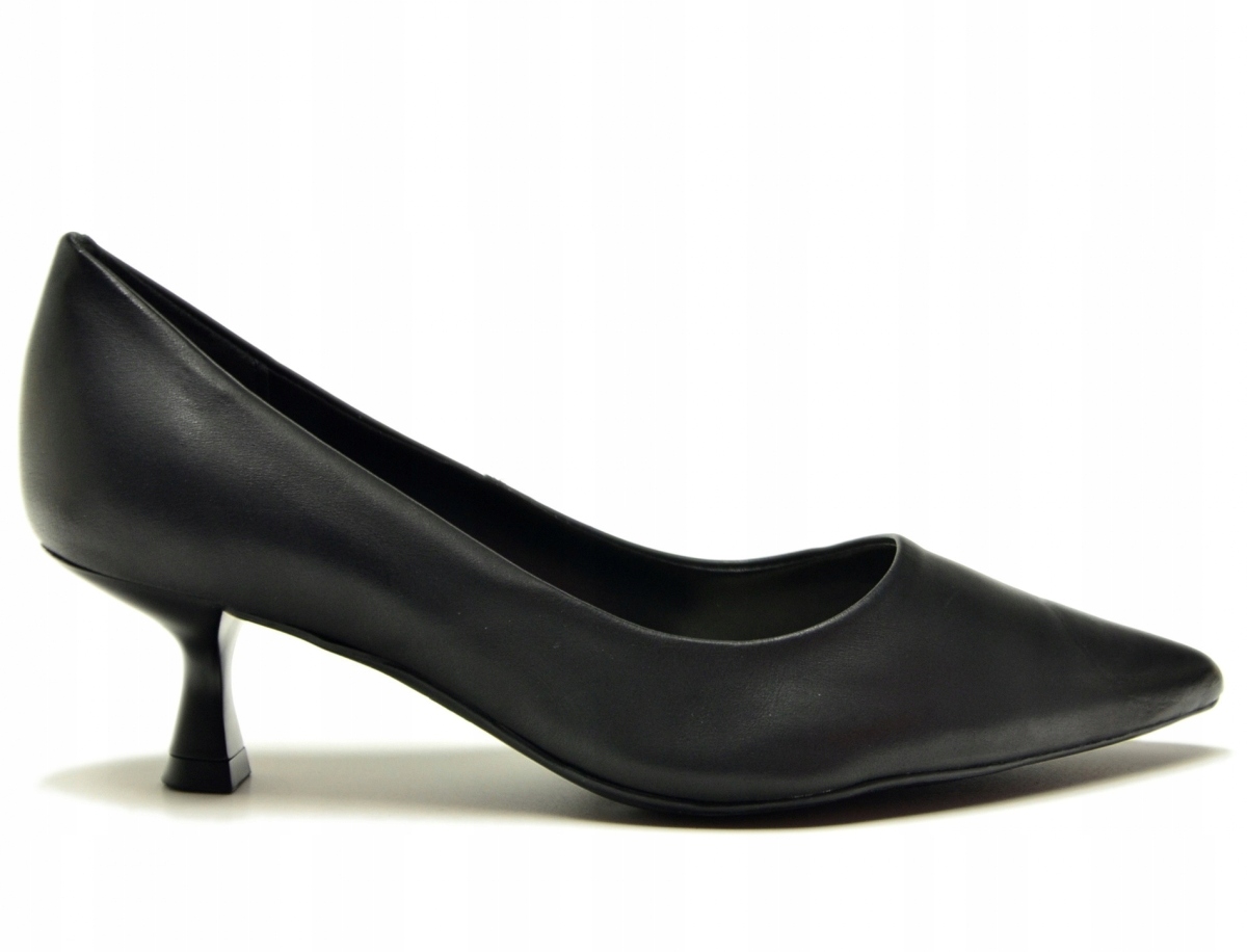 Czółenka Bottero 365401 skóra czarne niska kaczuszka r.38