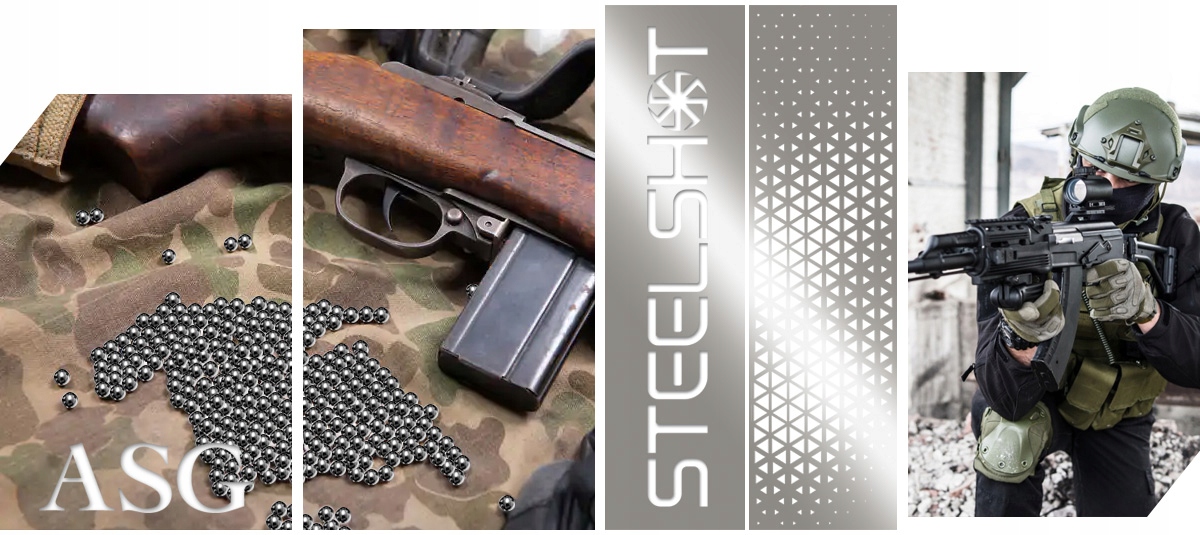 Steelshot стальные шарики 6 мм ASG контейнер 1200 шт модель ASG