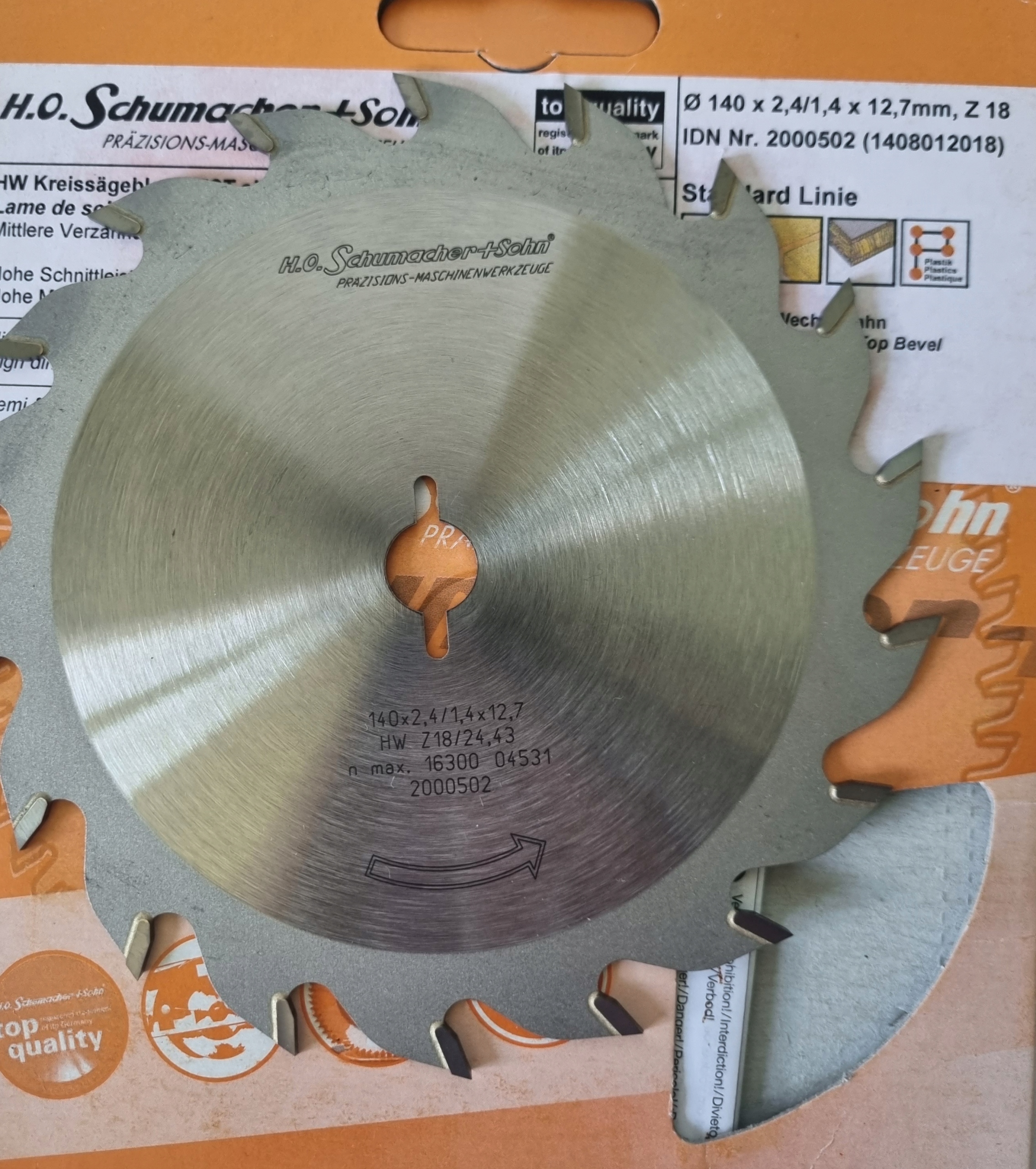 

Schumacher Tarcza pilarska piła 140x12.7mm 18z