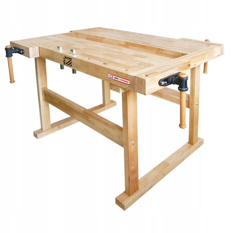 Hoblík Truhlářský stůl dvoupolohový WB155TWIN 4 svěráky 2 háky úložný prostor