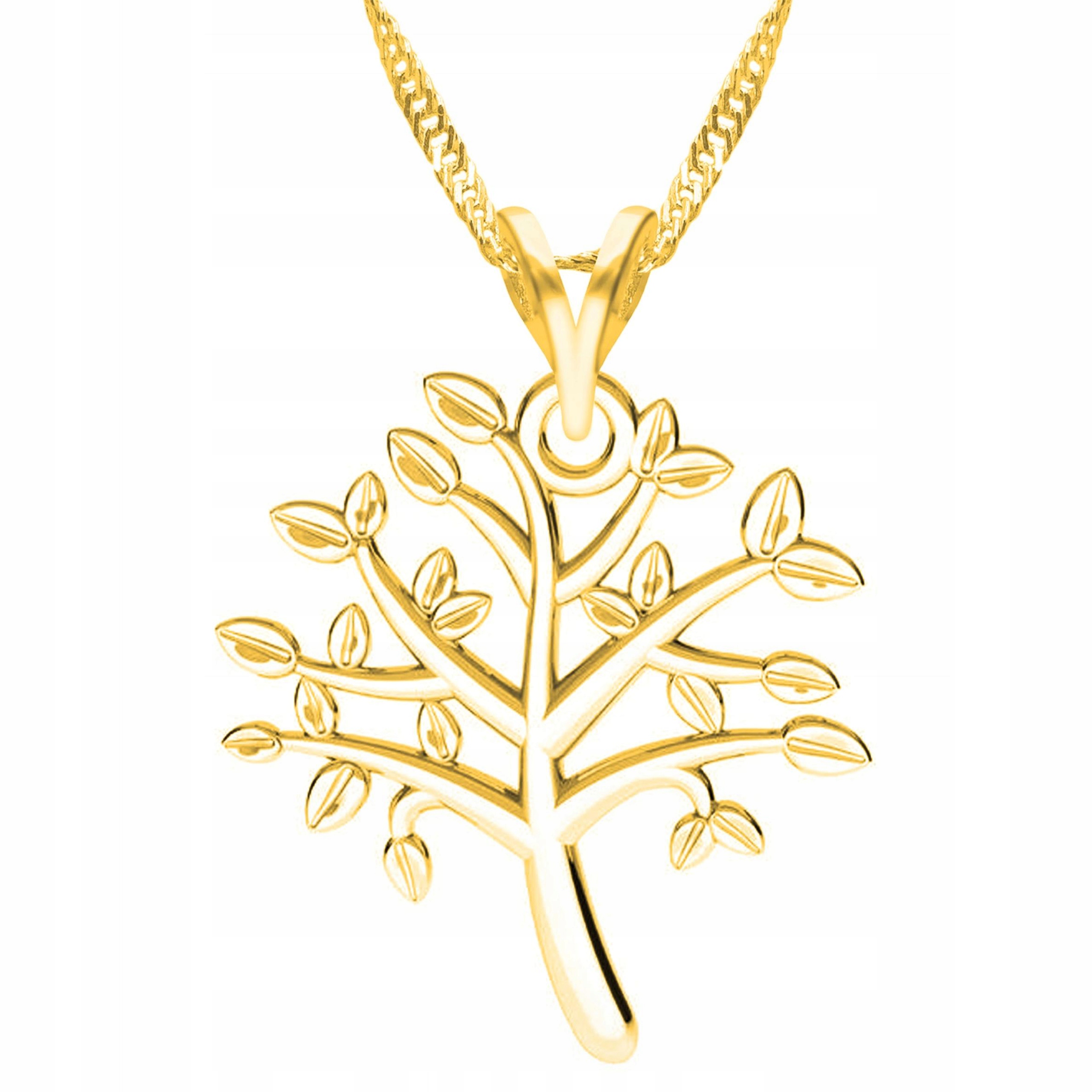 Zlatý náhrdelník se stromem života Strom života Tree Strom Stříbro 925