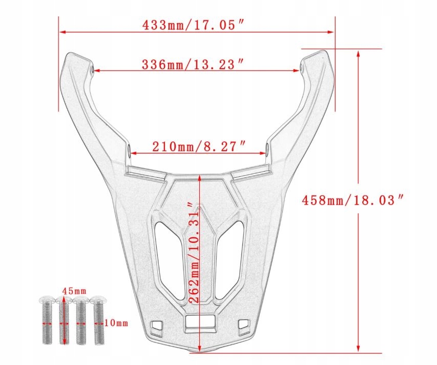 Stelaż kufra centralnego HONDA FORZA 125 250 300 350 2016 - 2024 NSS Numer katalogowy części SUPTOPCASEAL05