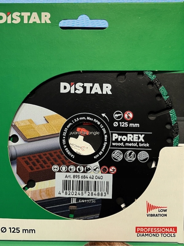 Diamantový kotouč Distar Pro Rex 125 univerzální kotouč 89568442040