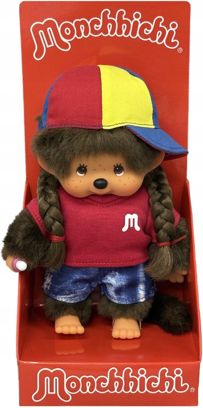 Monchhichi 205240 Małpka dziewczynka w czapce City Girl 20 cm