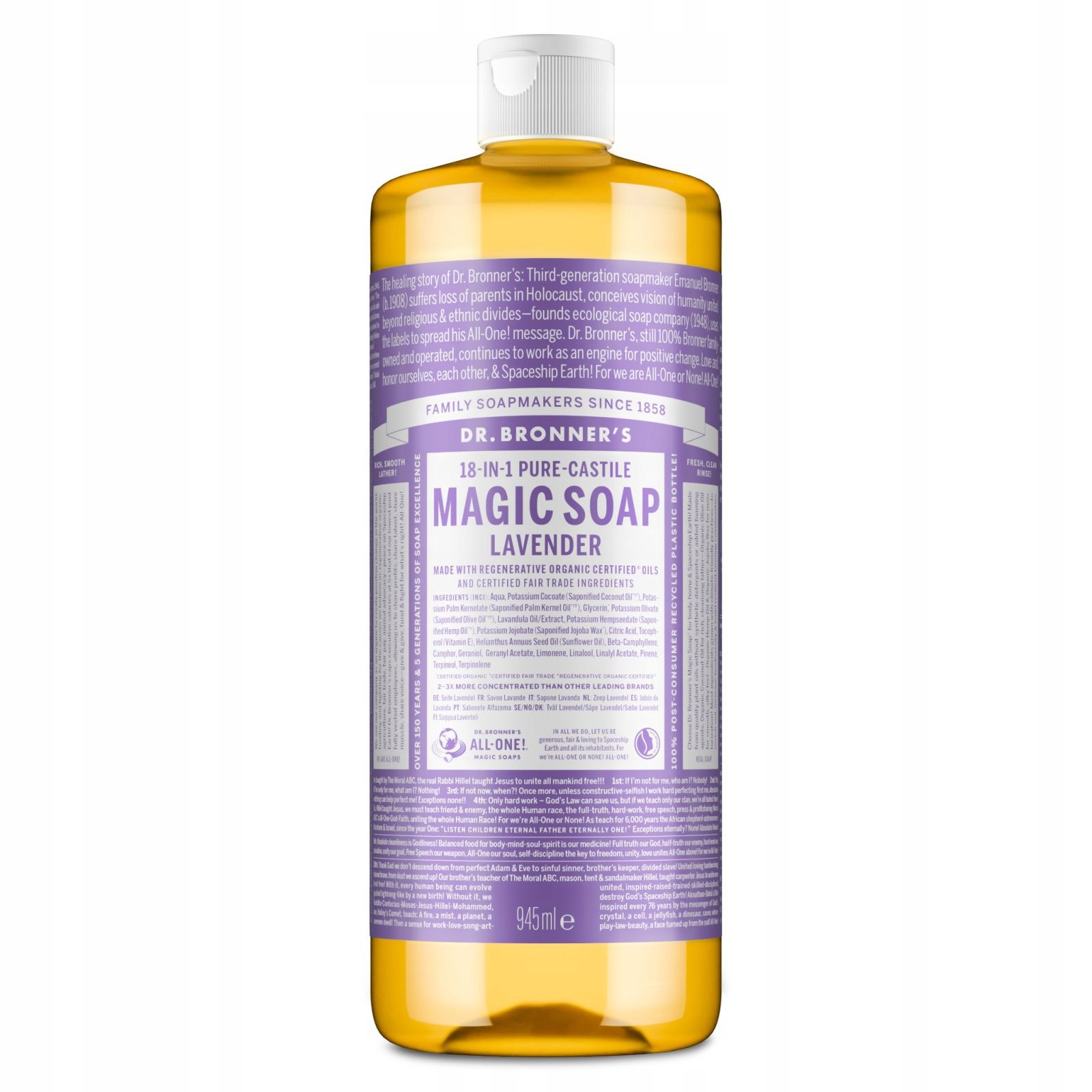 Dr. Bronner's Magické Mýdlo Levandule 945 ML
