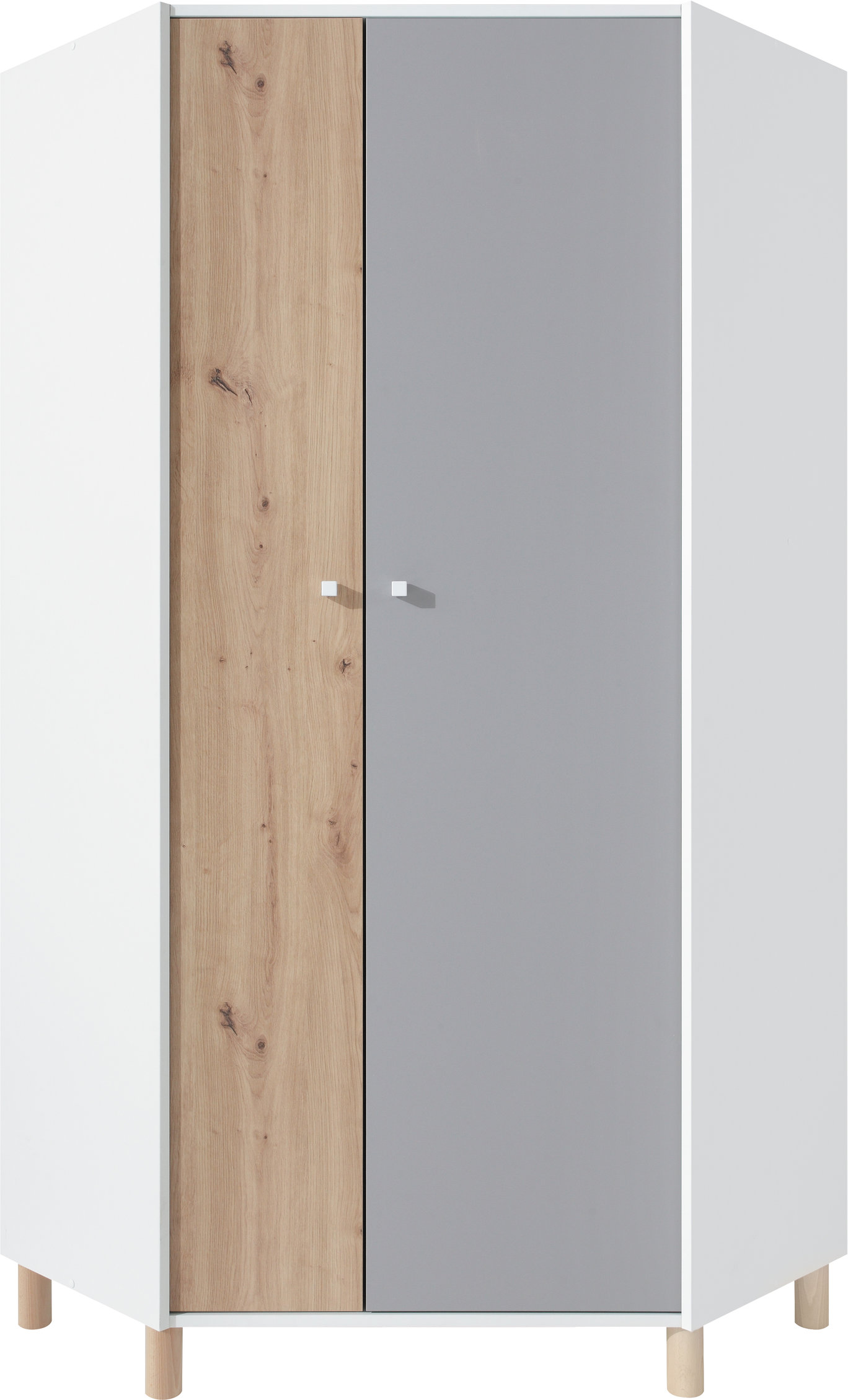 Skříň dvoudveřová Sannio 90 cm Výklopné dveře Bílá