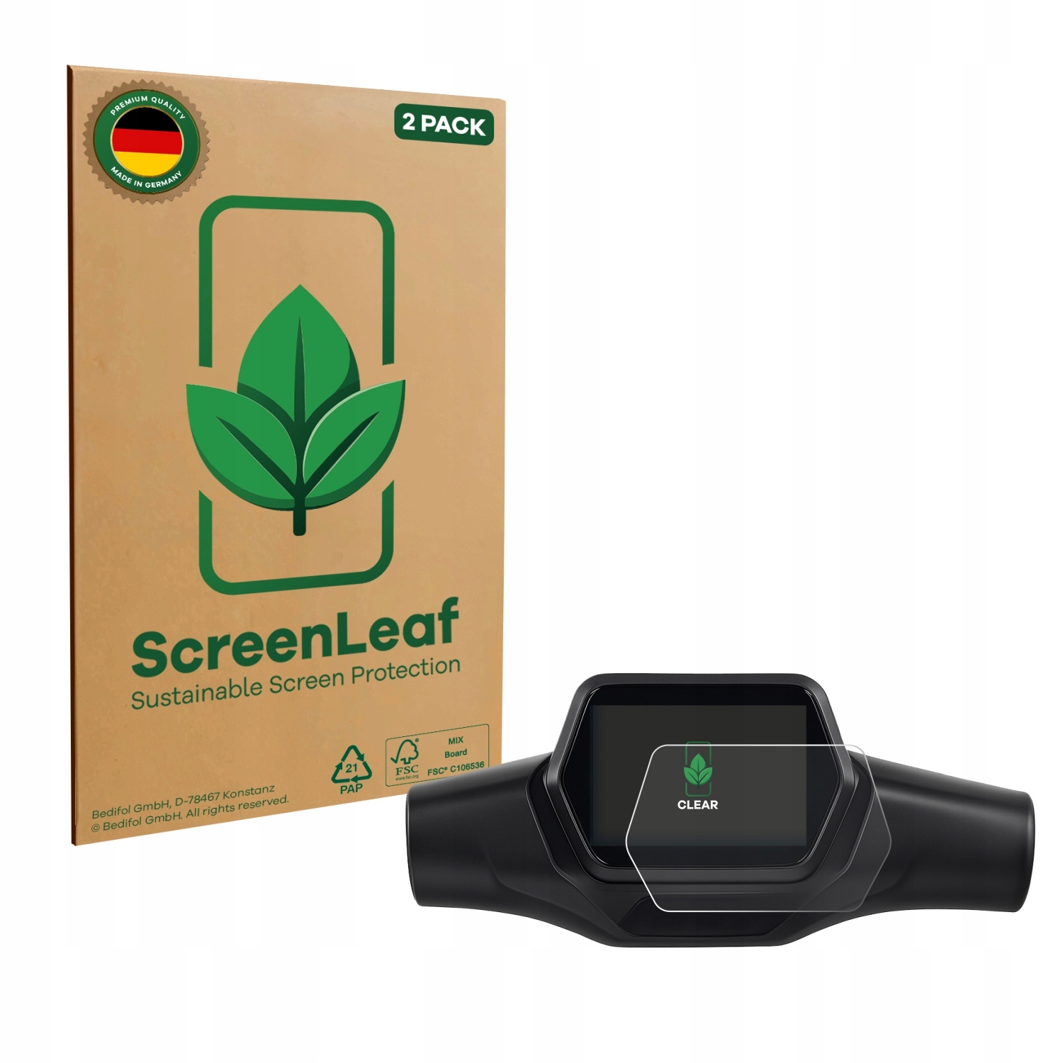 ScreenLeaf Ekologicznie Zapakowane Szkło Ochronne na Ekran do Segway Ninebot ZT3 Pro D