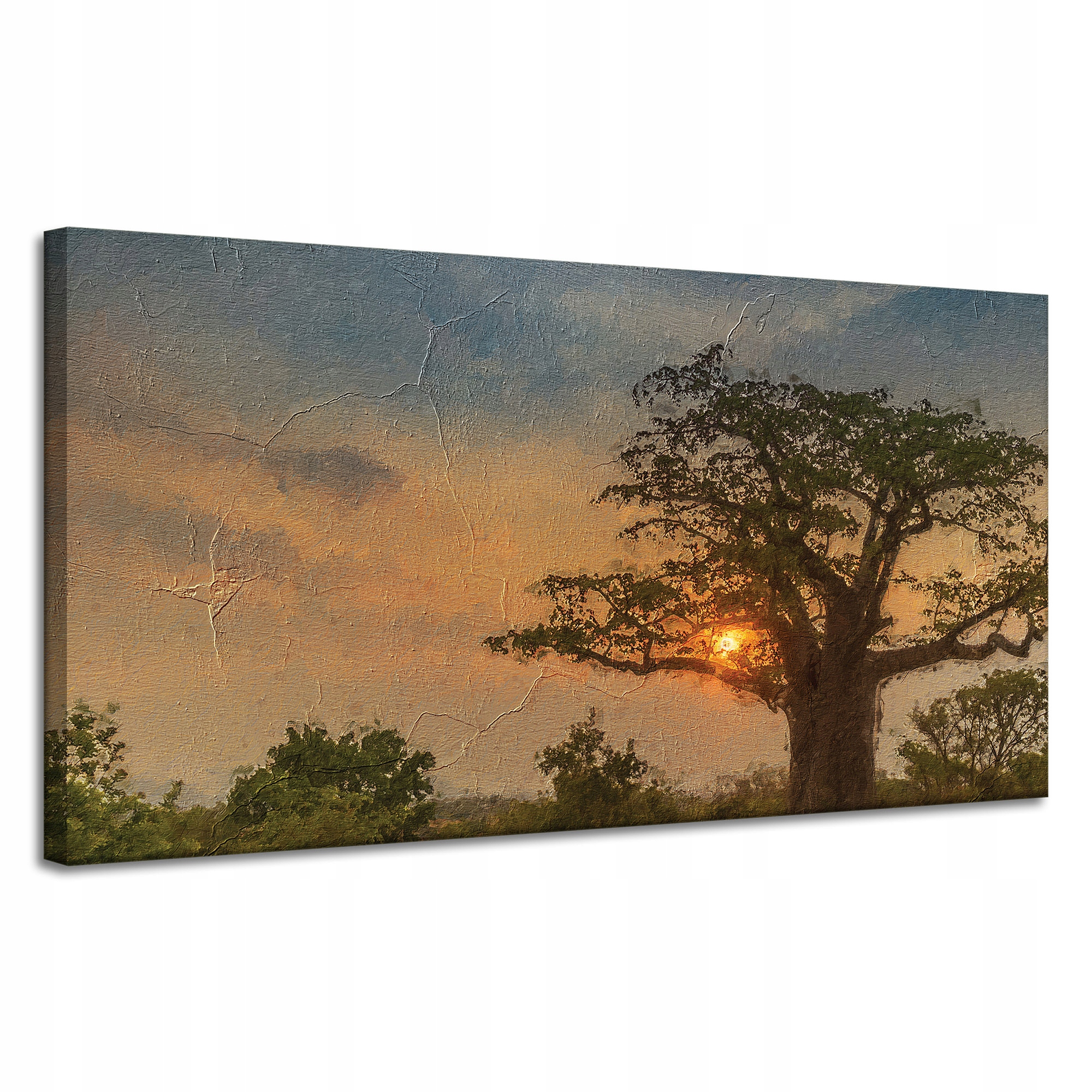 Obraz na plátně Zapadající slunce na Savaně 120x60 cm Ideální jako dárek