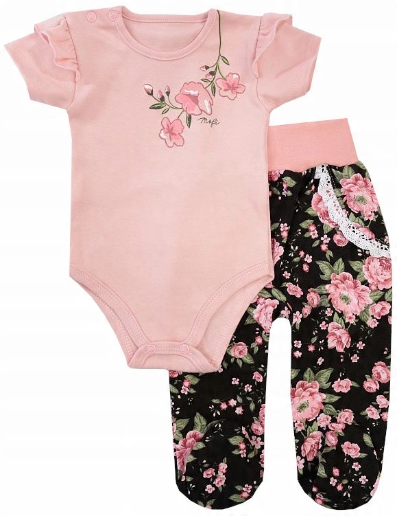 

Komplet Body i Półśpiochy róże bawełna Róż 68 M12A