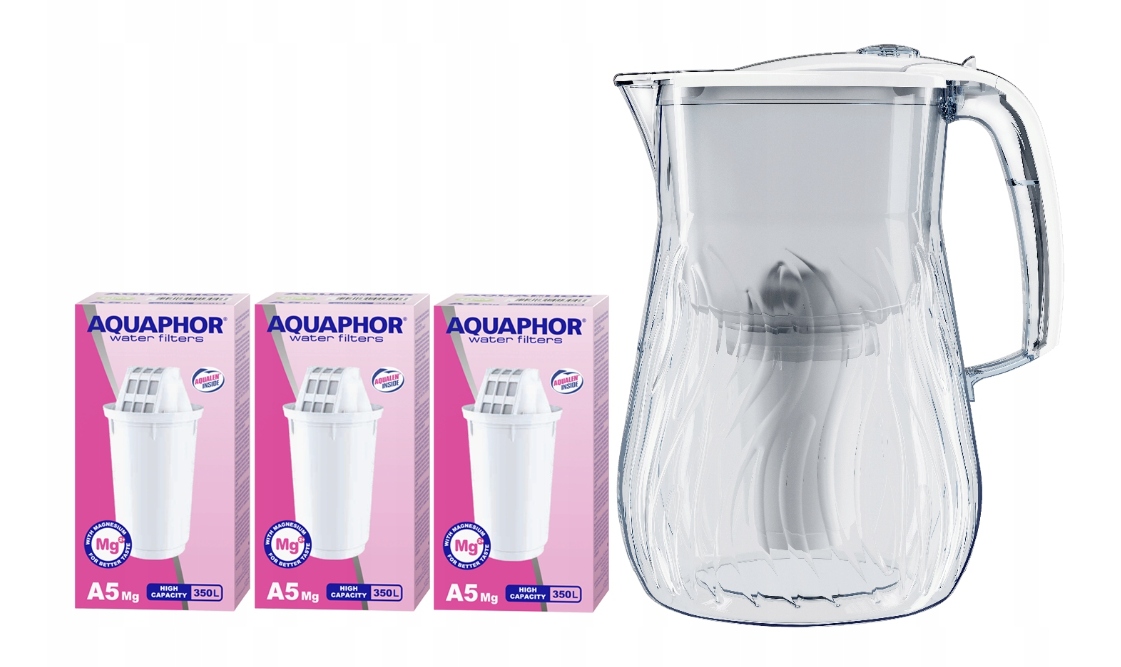 Dzbanek filtrujący Aquaphor Orleans 4.2l biały z 3 wkł. A5 Mg