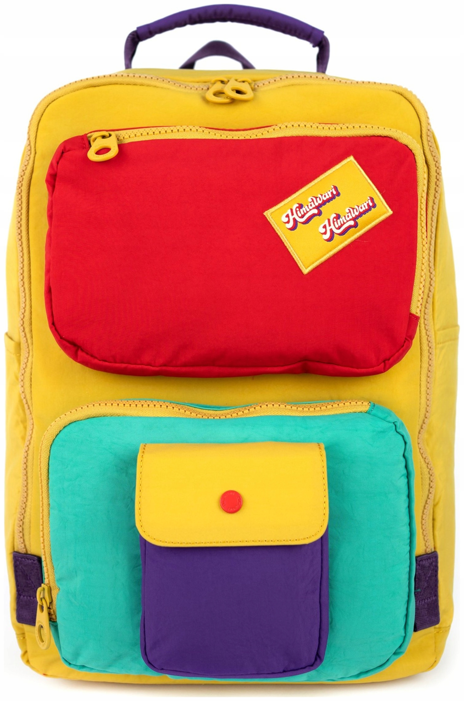 Batoh na notebook Himawari Retro S lehký pro práci do školy, hořčicový