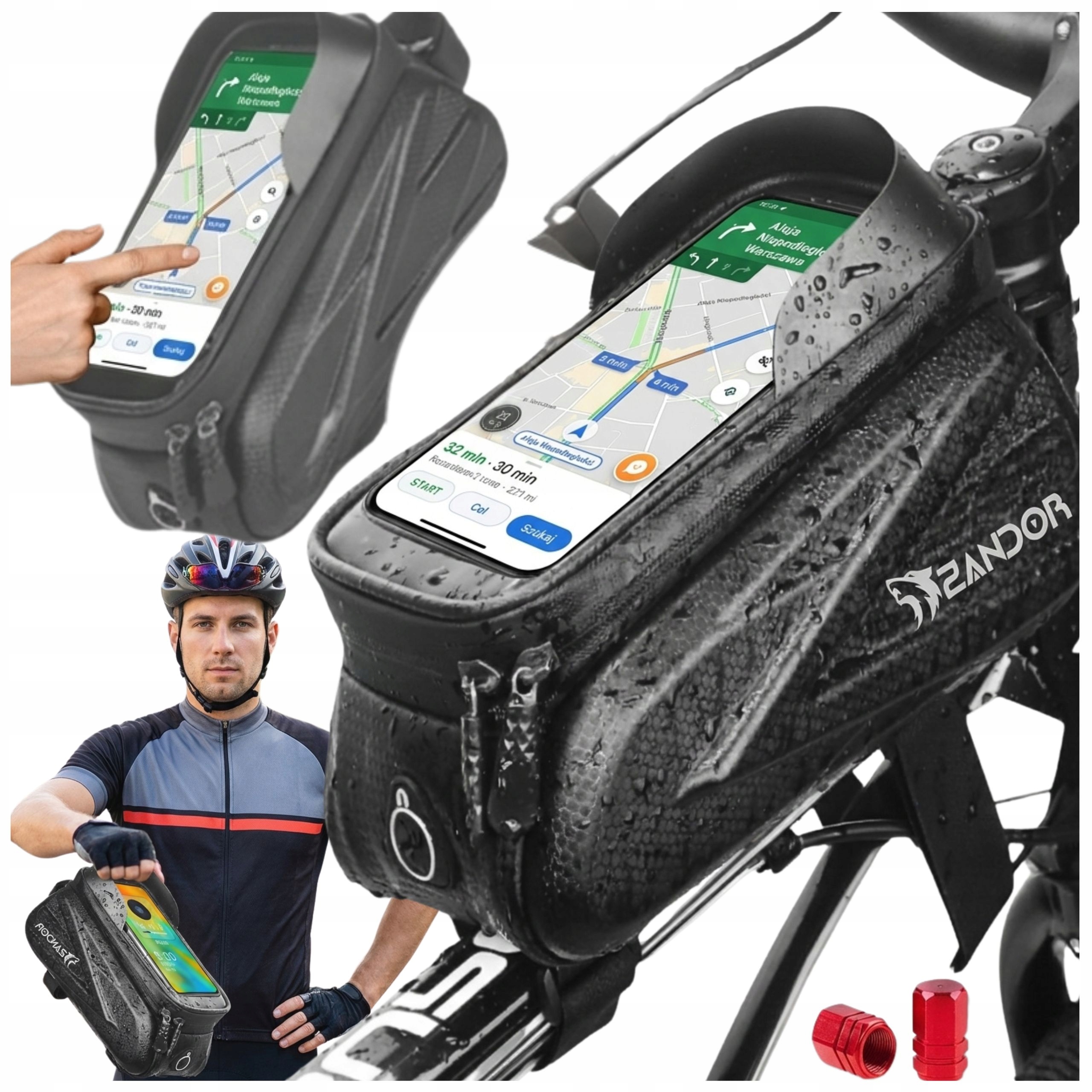Sakwa Na Rower DUŻA Torba Uchwyt Case Na Telefon Rowerowy Wodoodporny 1,5 L