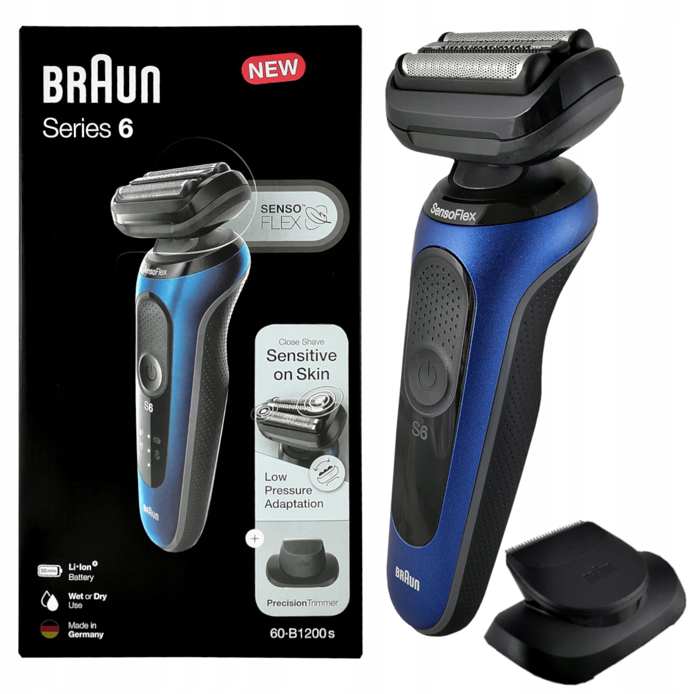 Golarka Męska Braun 61-B1200s z Etui i Trymer