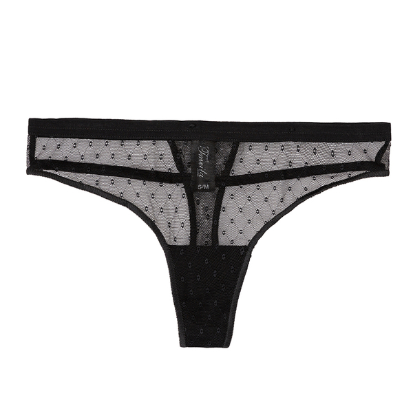 

P6050 Black Czarne Stringi L/XL 41