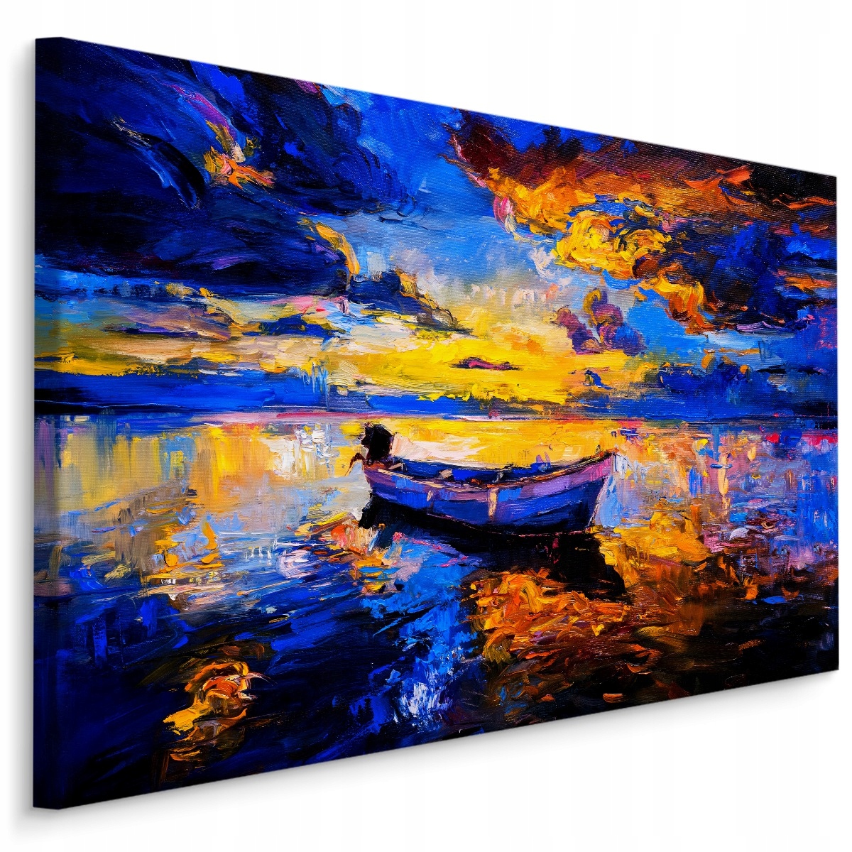 

Obraz do salonu łódka morze zachód słońca 120x80