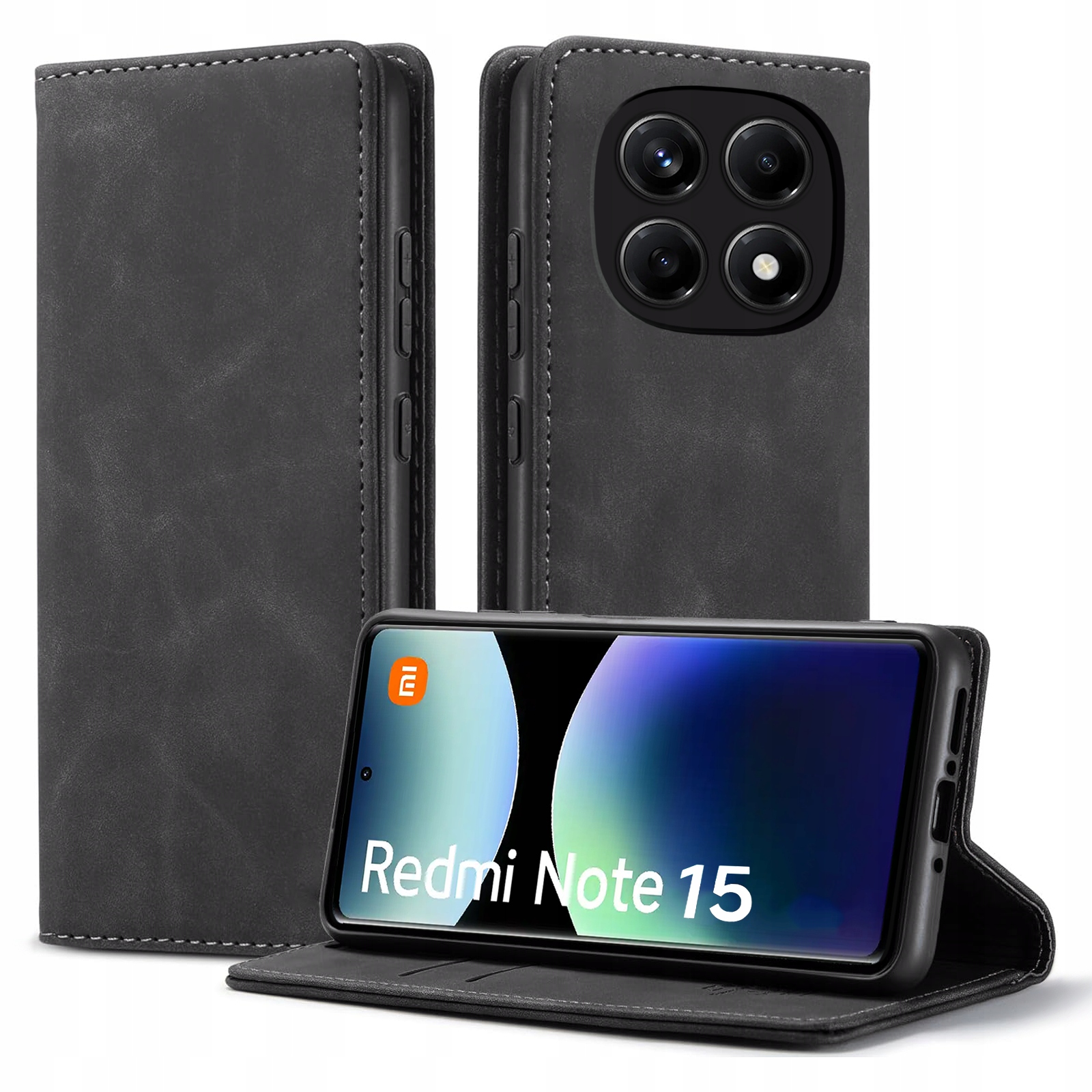Etui Z Klapką Do Xiaomi Redmi Note 15 4G 5G Skórzane Portfel Magnetyczne