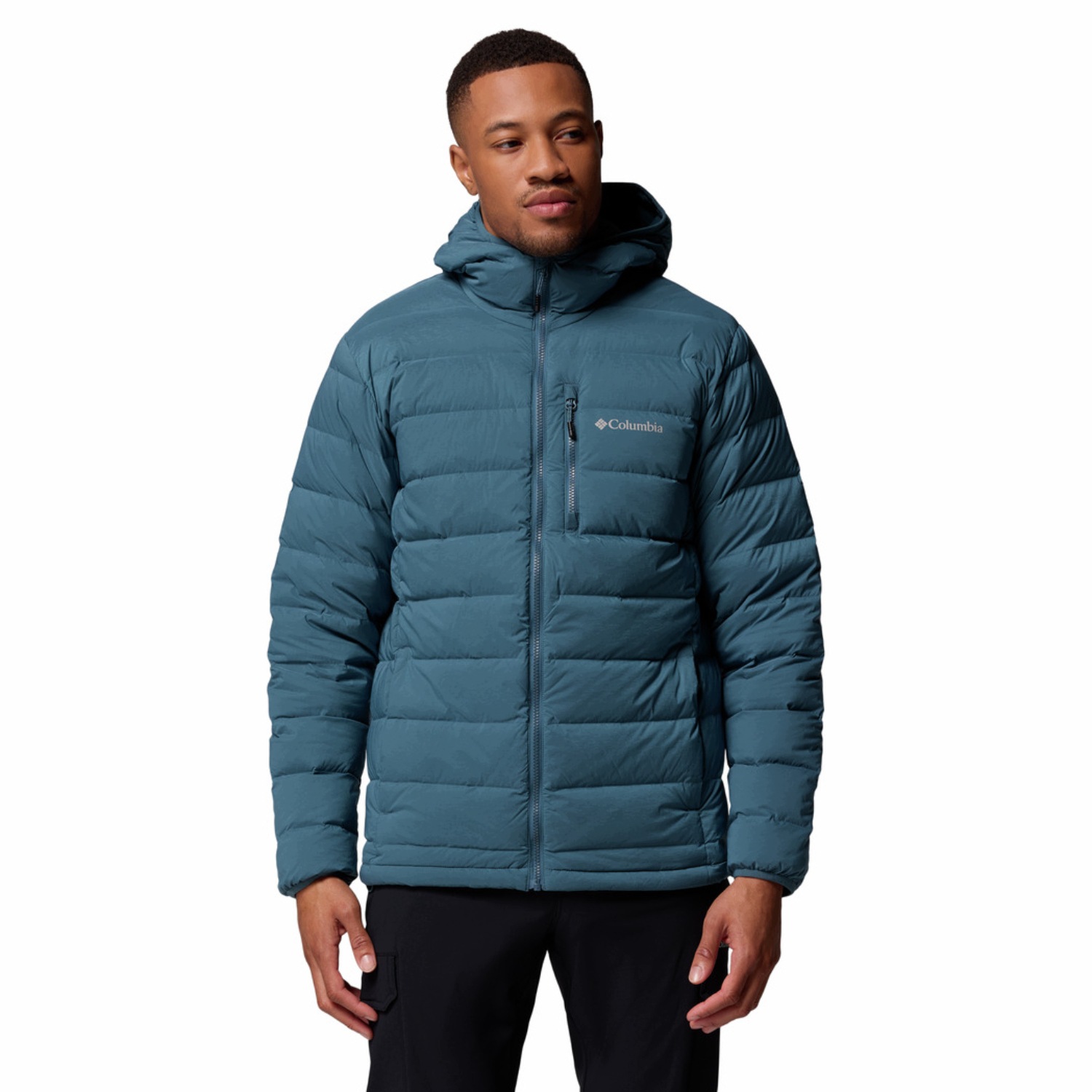 Kurtka puchowa Columbia Drift Peak Stretch Down Hooded everblue M