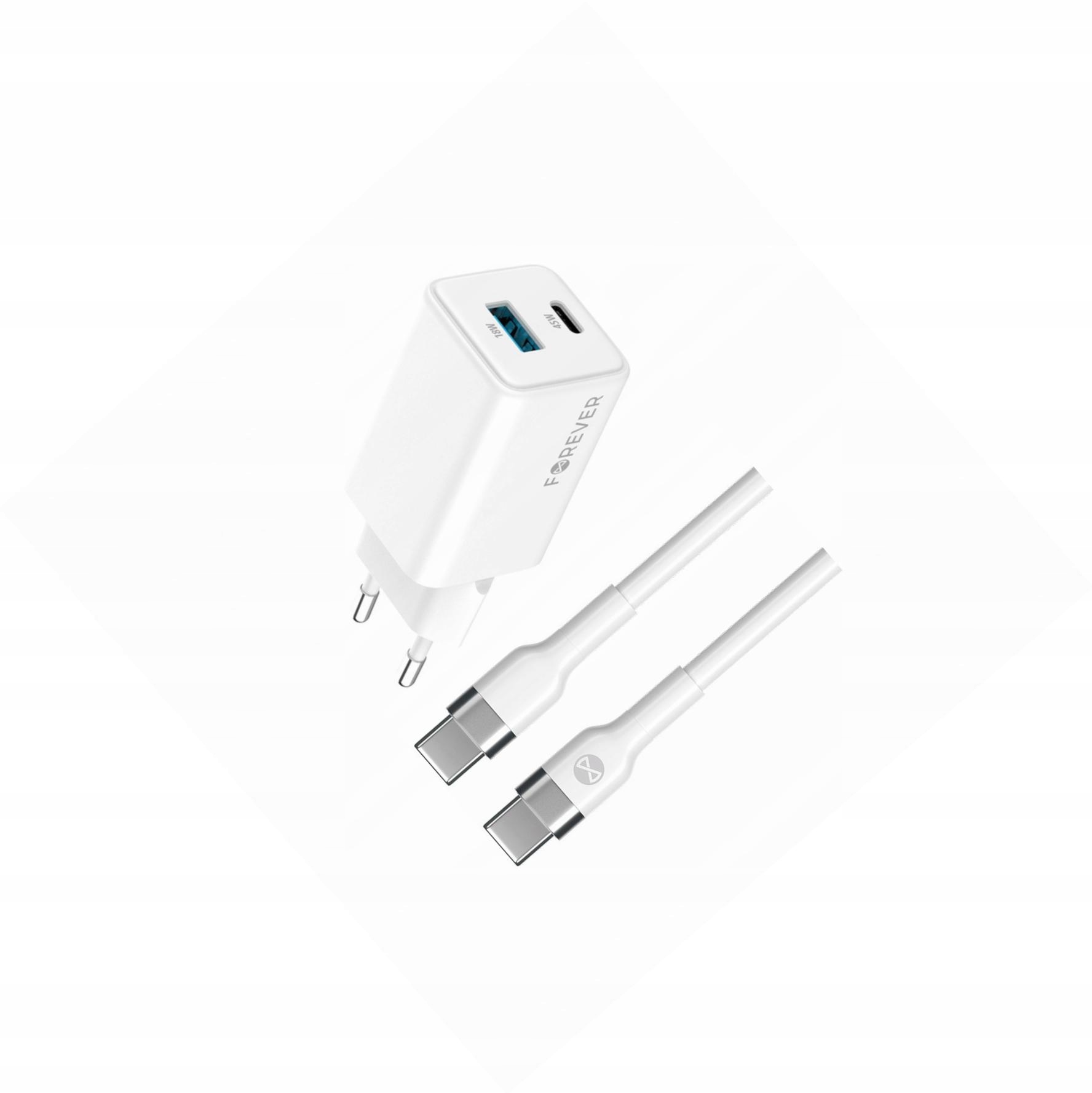 Szybka ładowarka GaN 45W 2 wejścia z długim kablem 2m do Xiaomi Poco C40