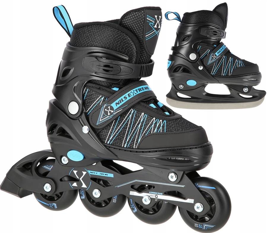 Kolečkové Brusle Nastavitelné 2v1 Brusle 2v1 Brusle Na Led Rekreační dvouplošné pro děti