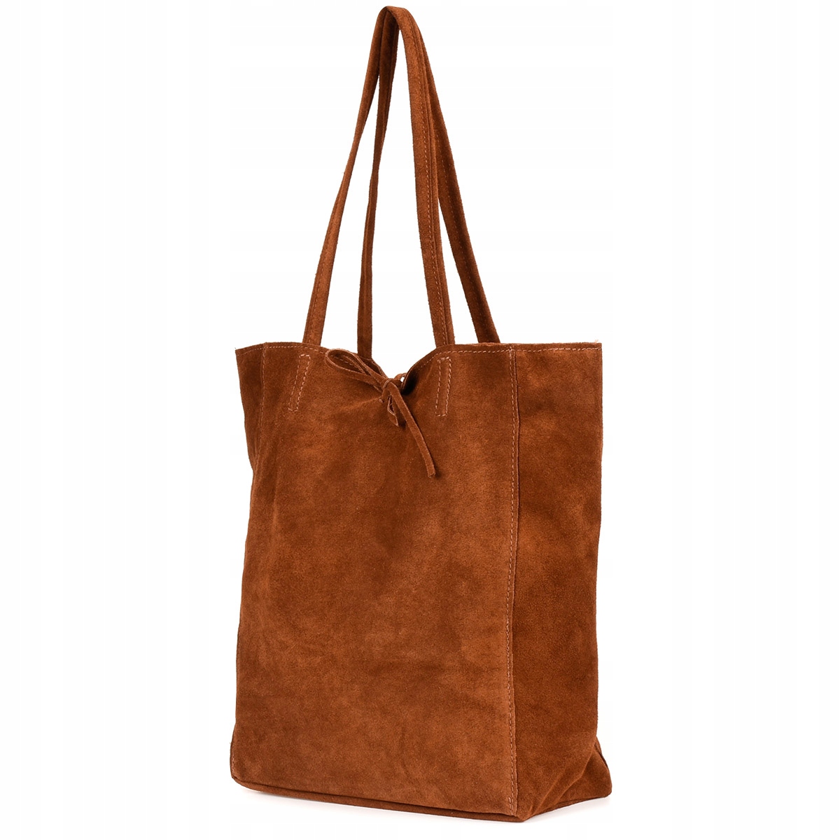 Dámská kožená kabelka italská velká kožená taška A4 shopper semišová kůže