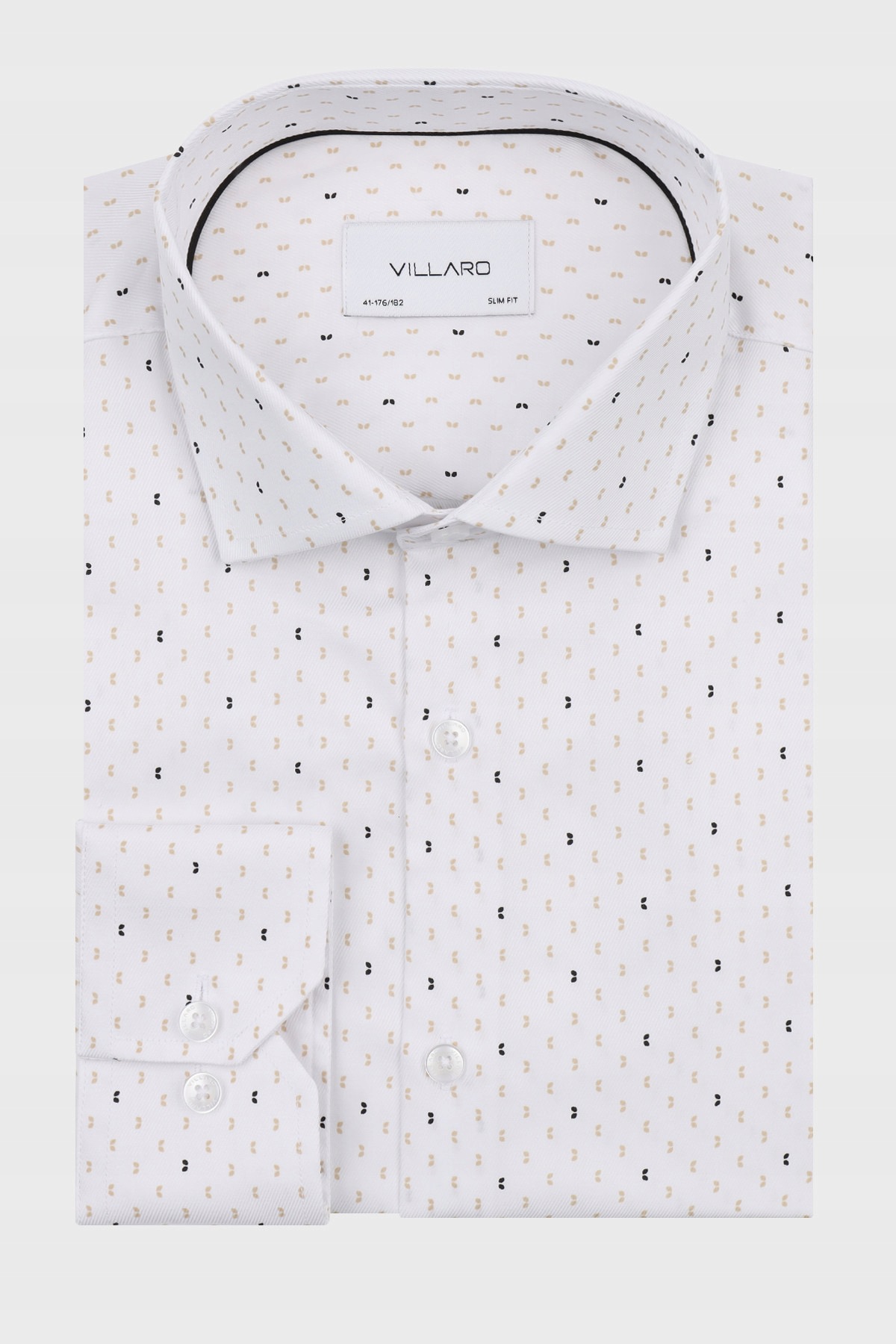 Bílá košile s jemným vzorem – Bavlna a Tencel Premiu 44-176/182 Slim Fit