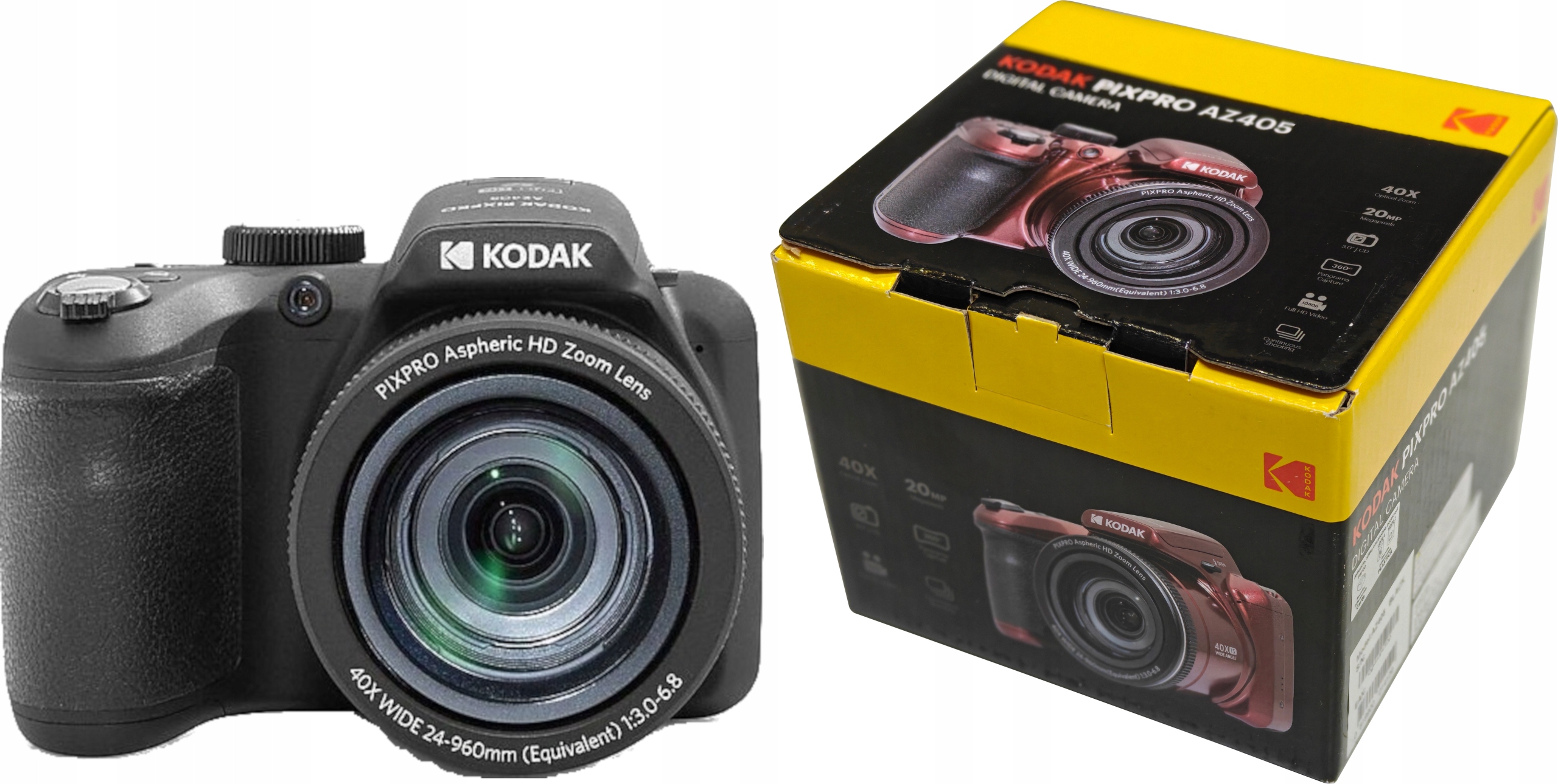 Aparat Kompaktowy Cyfrowy Kodak Pixpro AZ405 20.68Mpx Zoom x40 Black Czarny