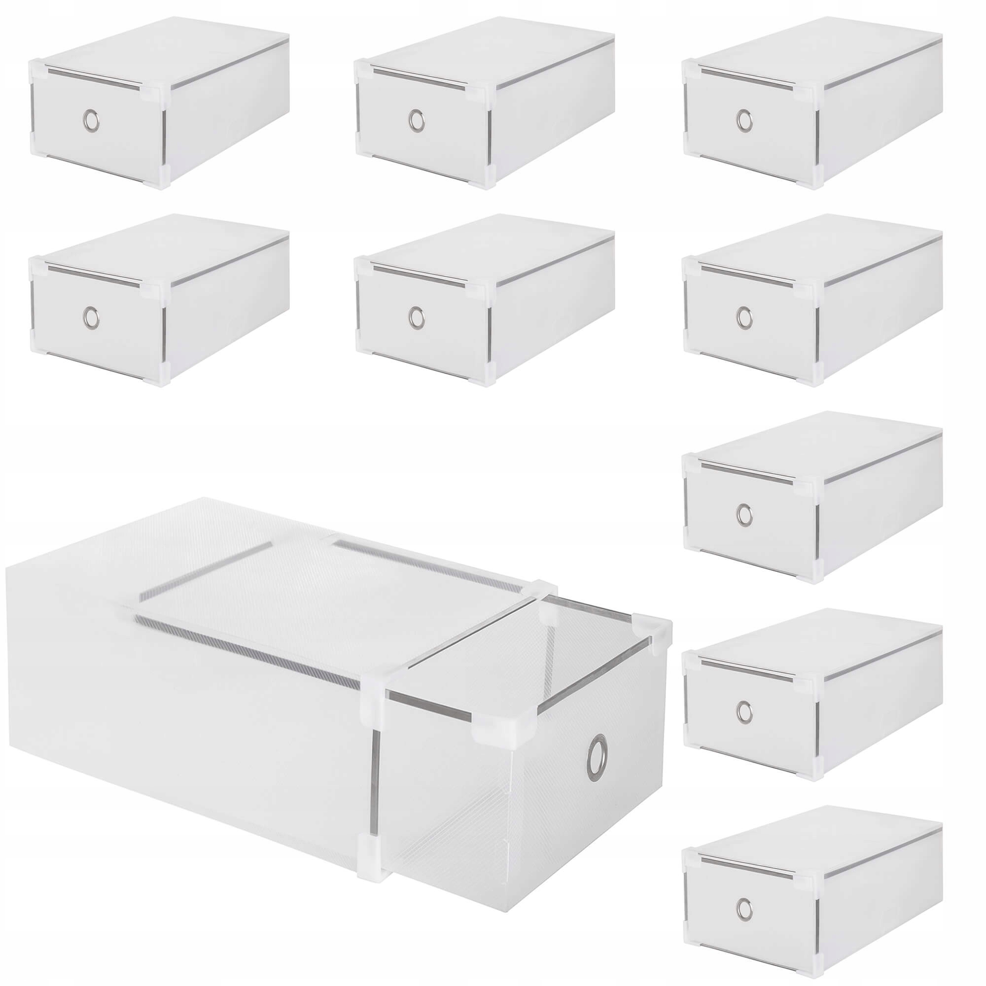 

10 x Pudełko Pojemnik Organizer Wysuwany Na Buty